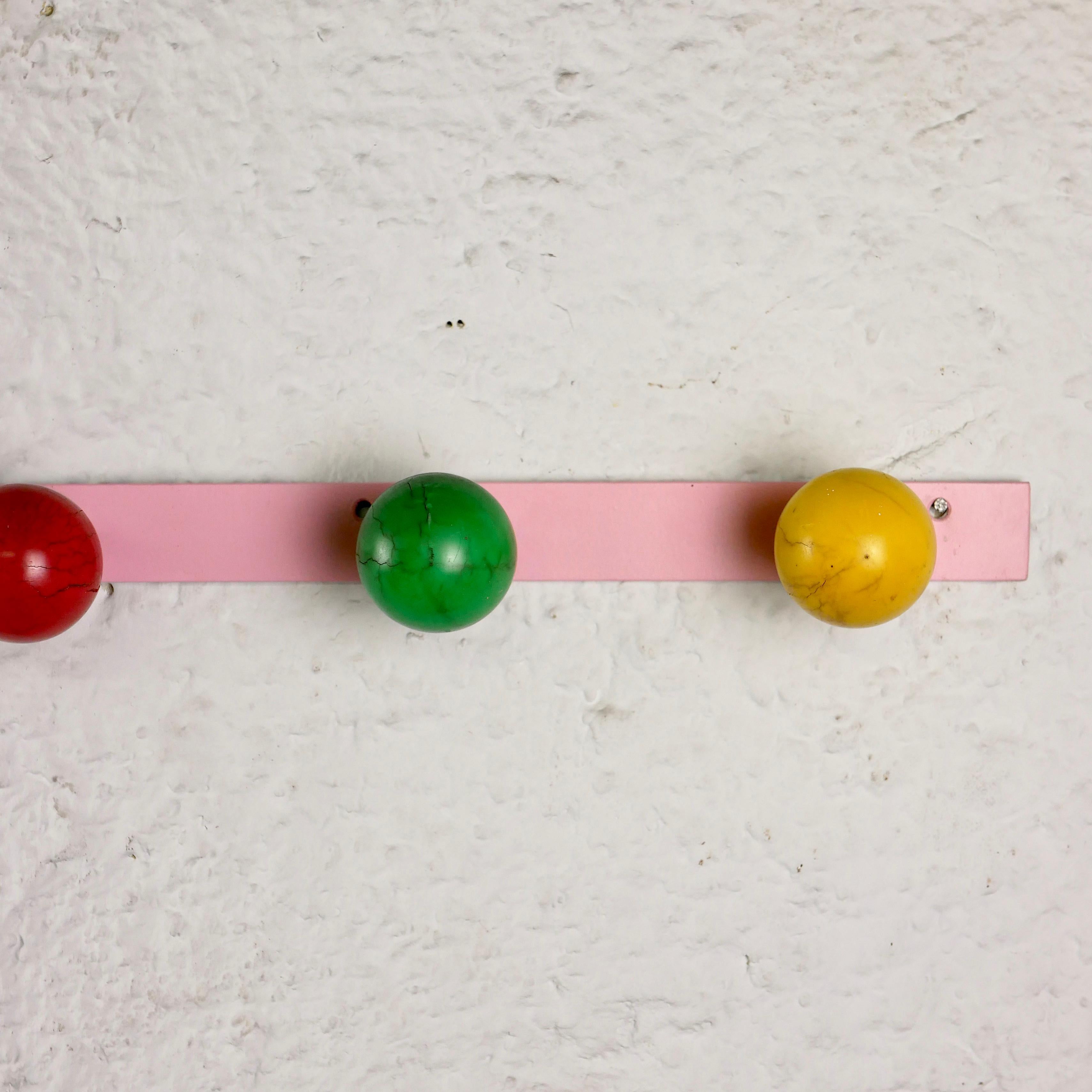 French Midcentury Colorful Coat Rack in the Style of Roger Feraud 4