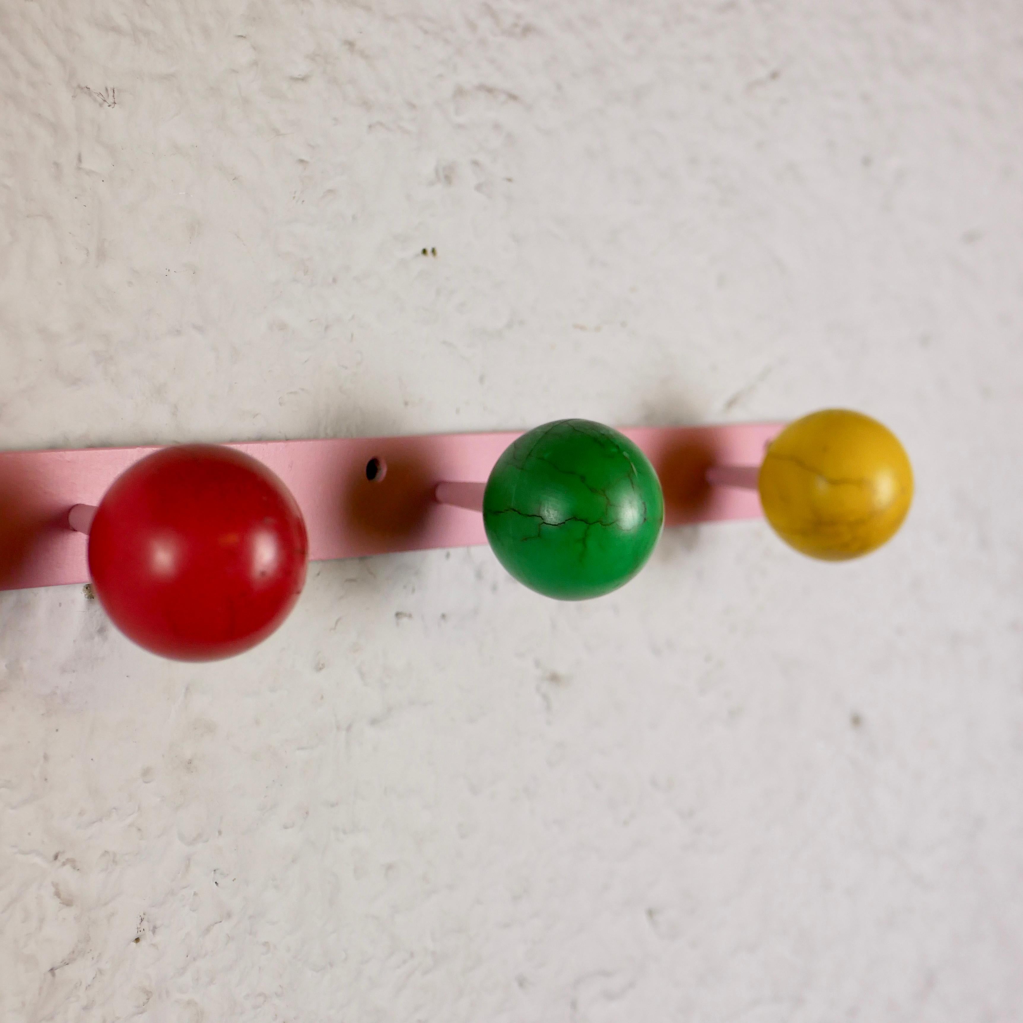 French Midcentury Colorful Coat Rack in the Style of Roger Feraud 1