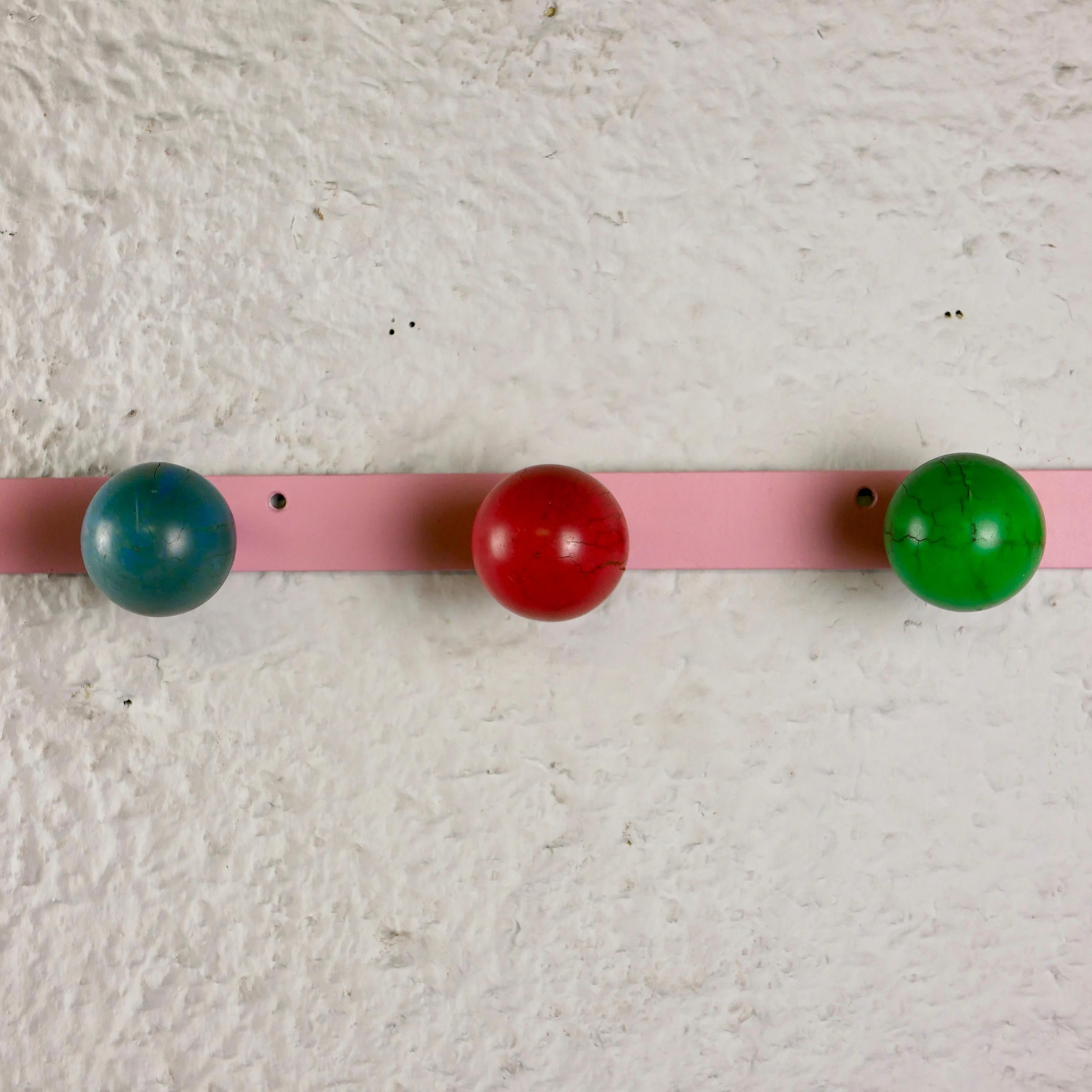French Midcentury Colorful Coat Rack in the Style of Roger Feraud 3