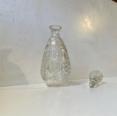 French Midcentury Cut Crystal Decanter from Cristal De Lorraine, 1950s
