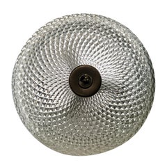 French Midcentury Cut Glass Light Fixture