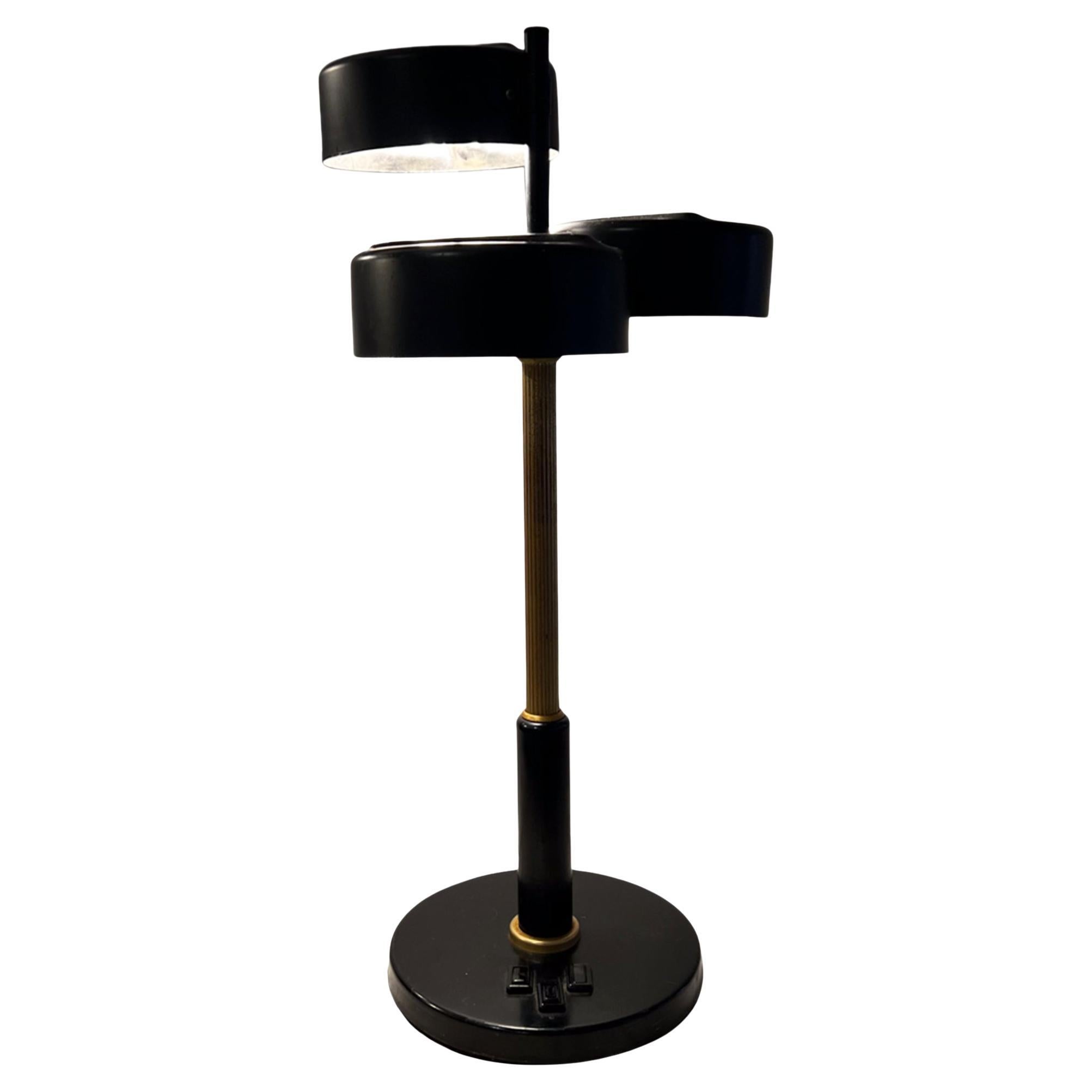 French Midcentury Desk Lamp With Three Shades