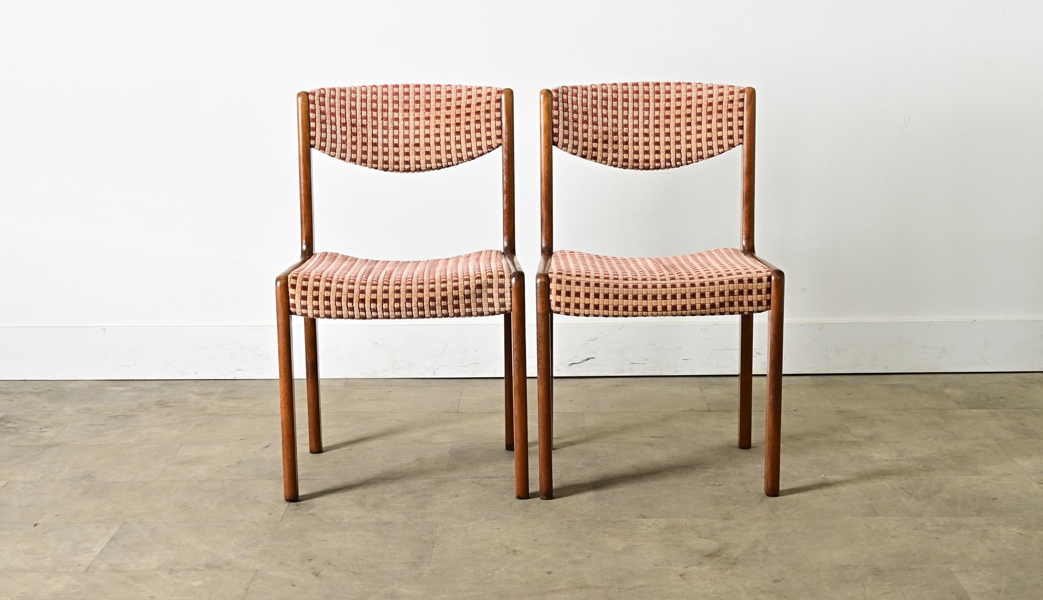 Tessuto Sedie da pranzo francesi del Medioevo - Set di 6 in vendita