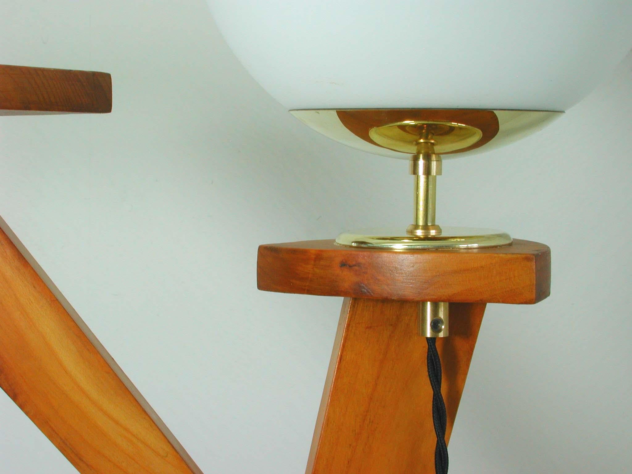 French Midcentury Floor Light Plant Stand Combo, Side Table, End Table, 1950s 1