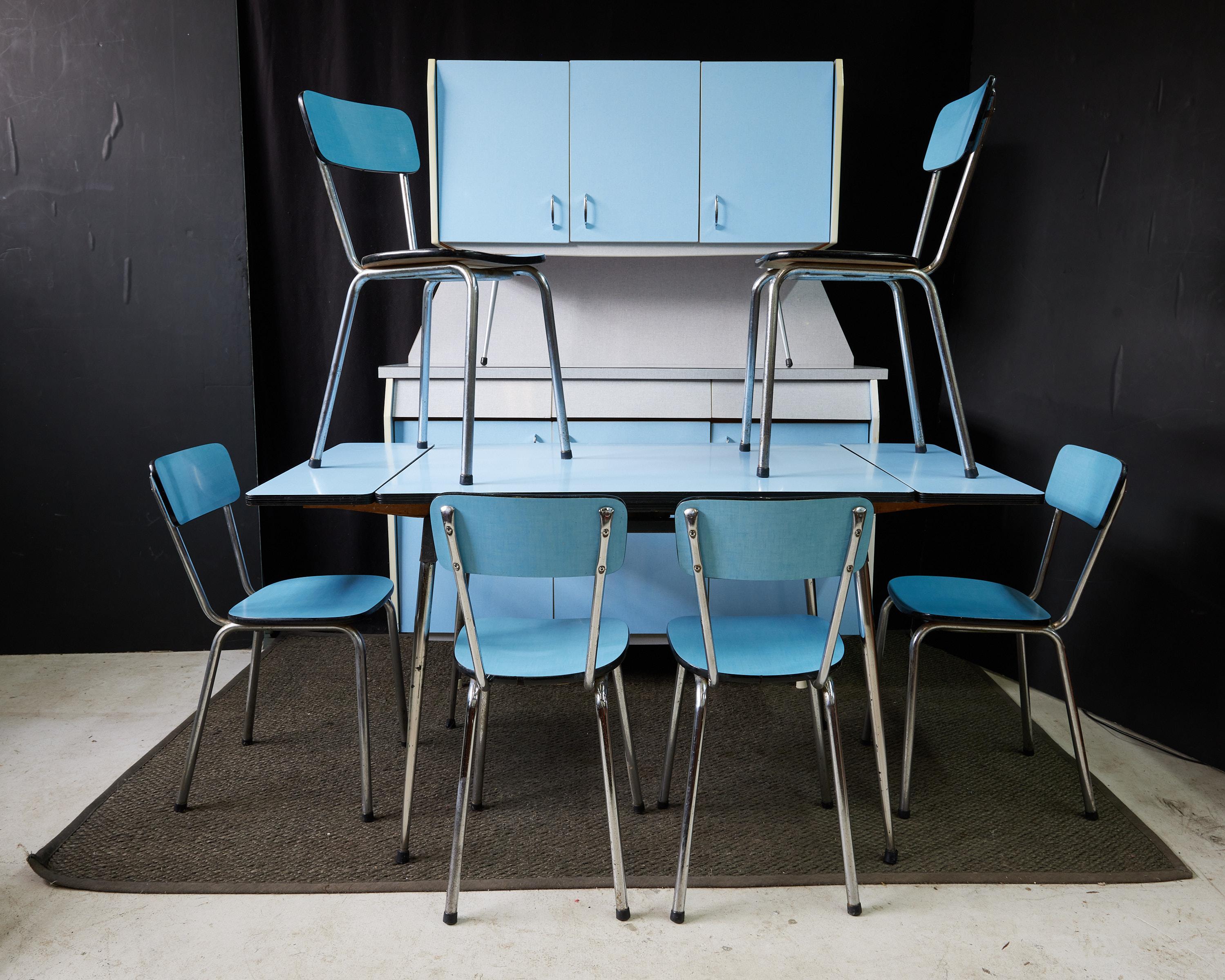 French Midcentury Formica Dinette Set by SIF For Sale 7