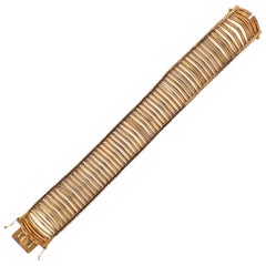 Pulsera francesa de oro de mediados de siglo