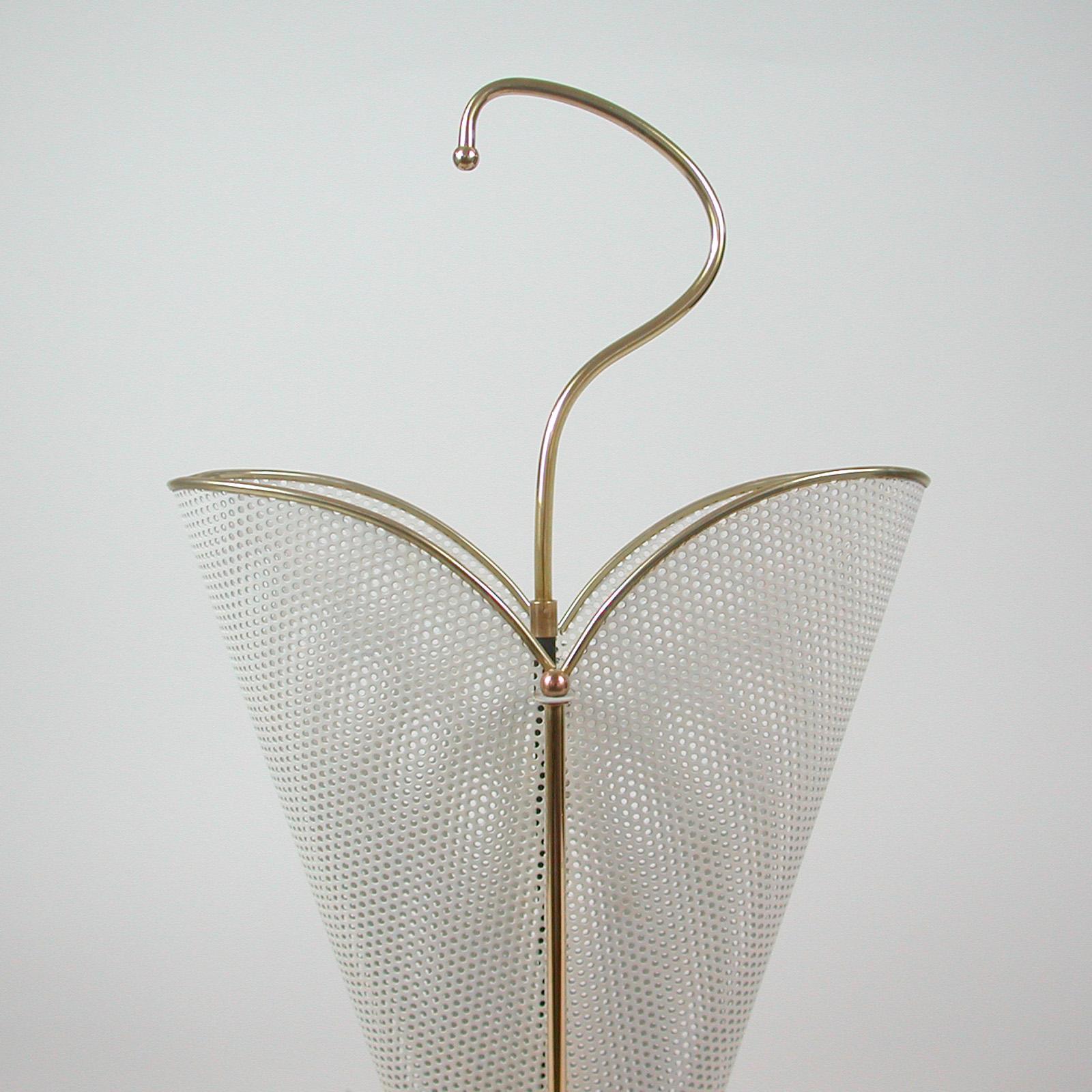 French Midcentury Mategot Style White Umbrella Stand, 1950s For Sale 10