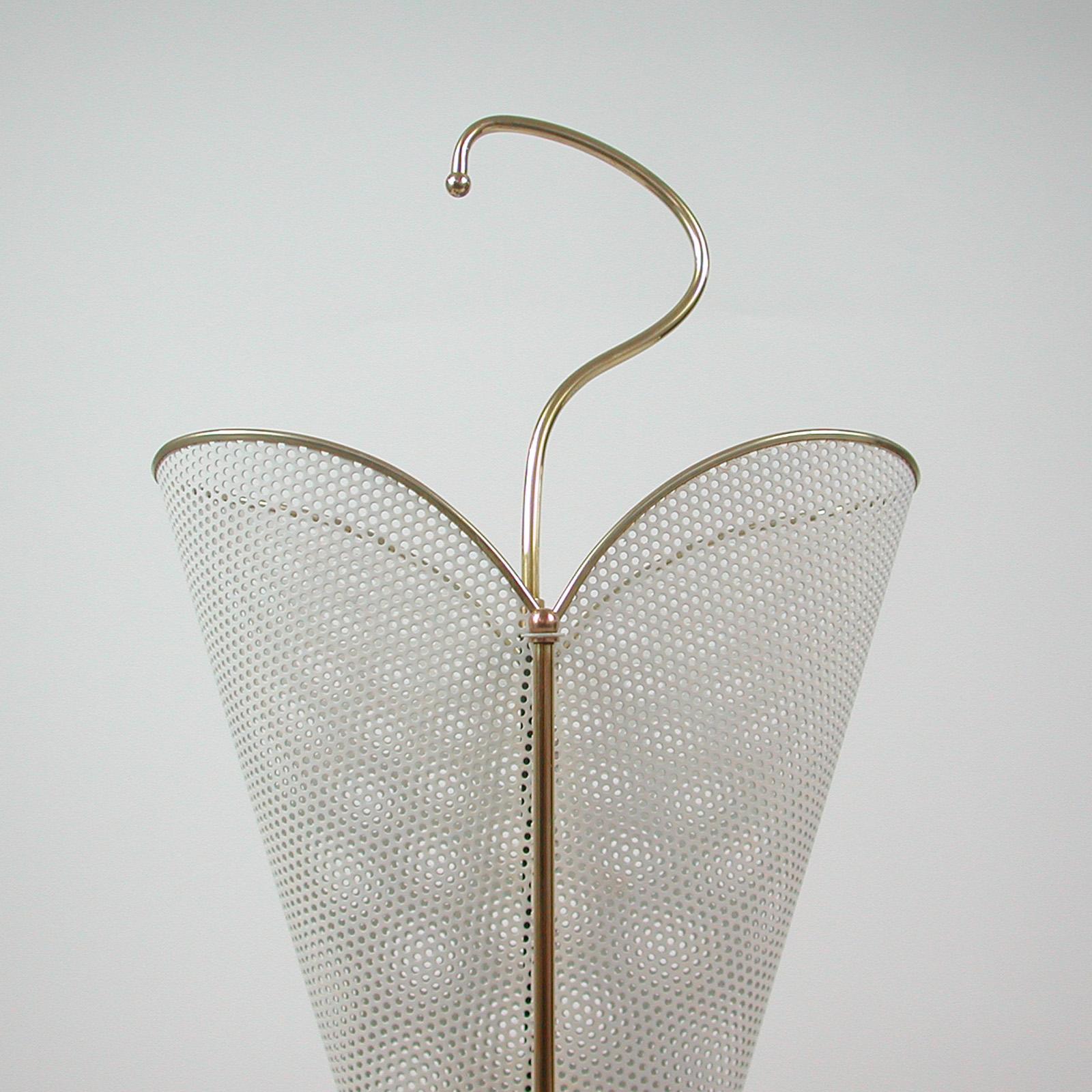 French Midcentury Mategot Style White Umbrella Stand, 1950s For Sale 11