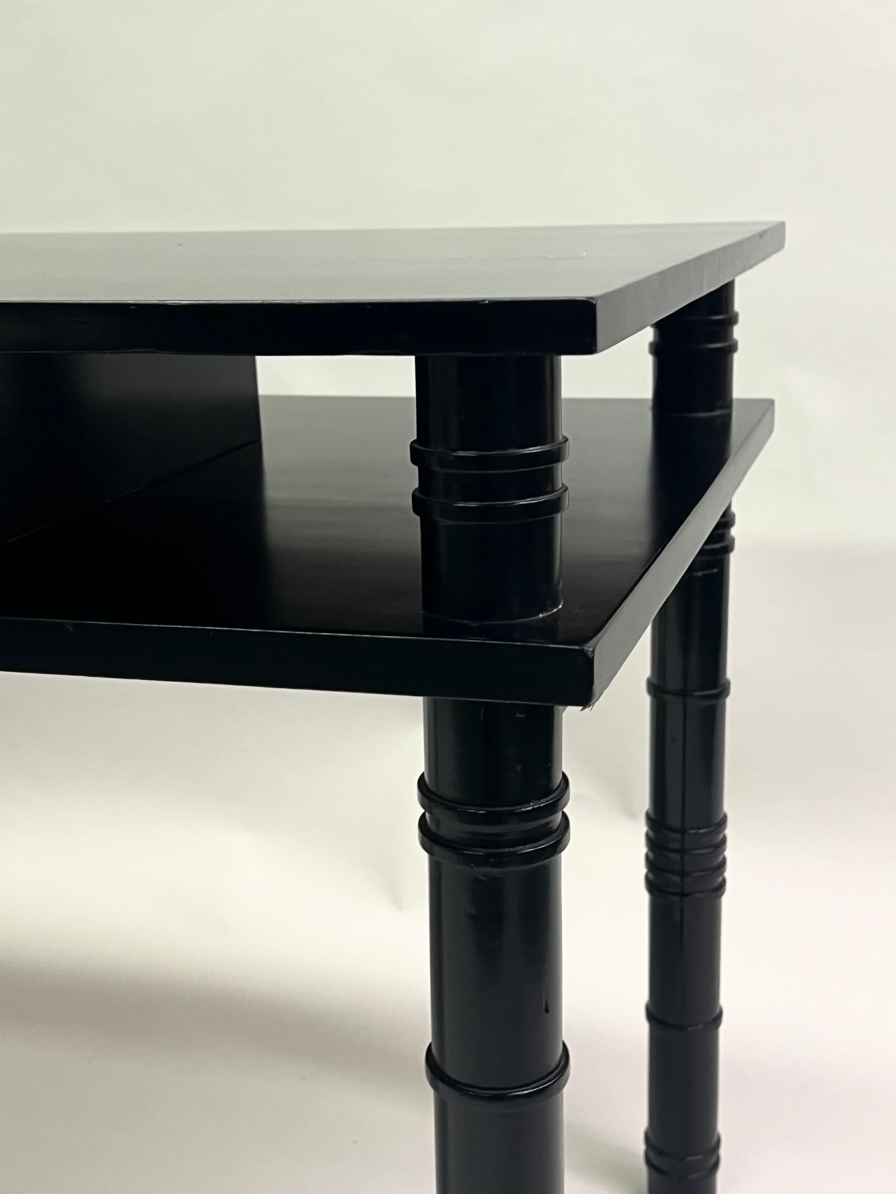 French MidCentury Modern Neoclassical Ebonized Sycamore Desk by Leon Jallot 1936 For Sale 3