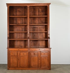 Französisch Midcentury Oak Bücherregal