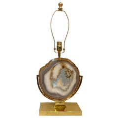 French Midcentury Onyx Lamp