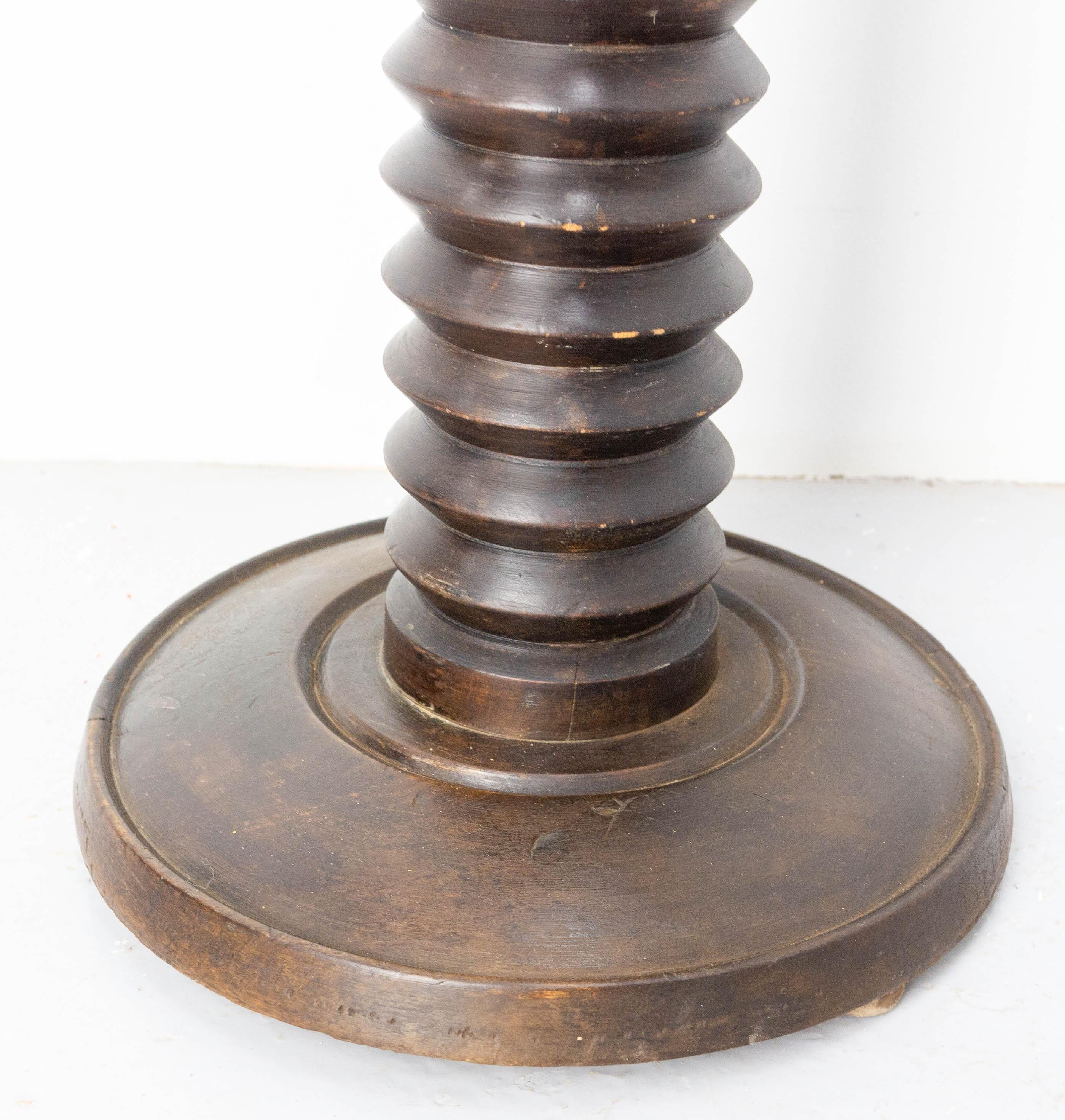 Pedestal o Jardinera Francés de Mediados de Siglo Estilo Dudouyt de Madera Blanca, circa 1960 en venta 1