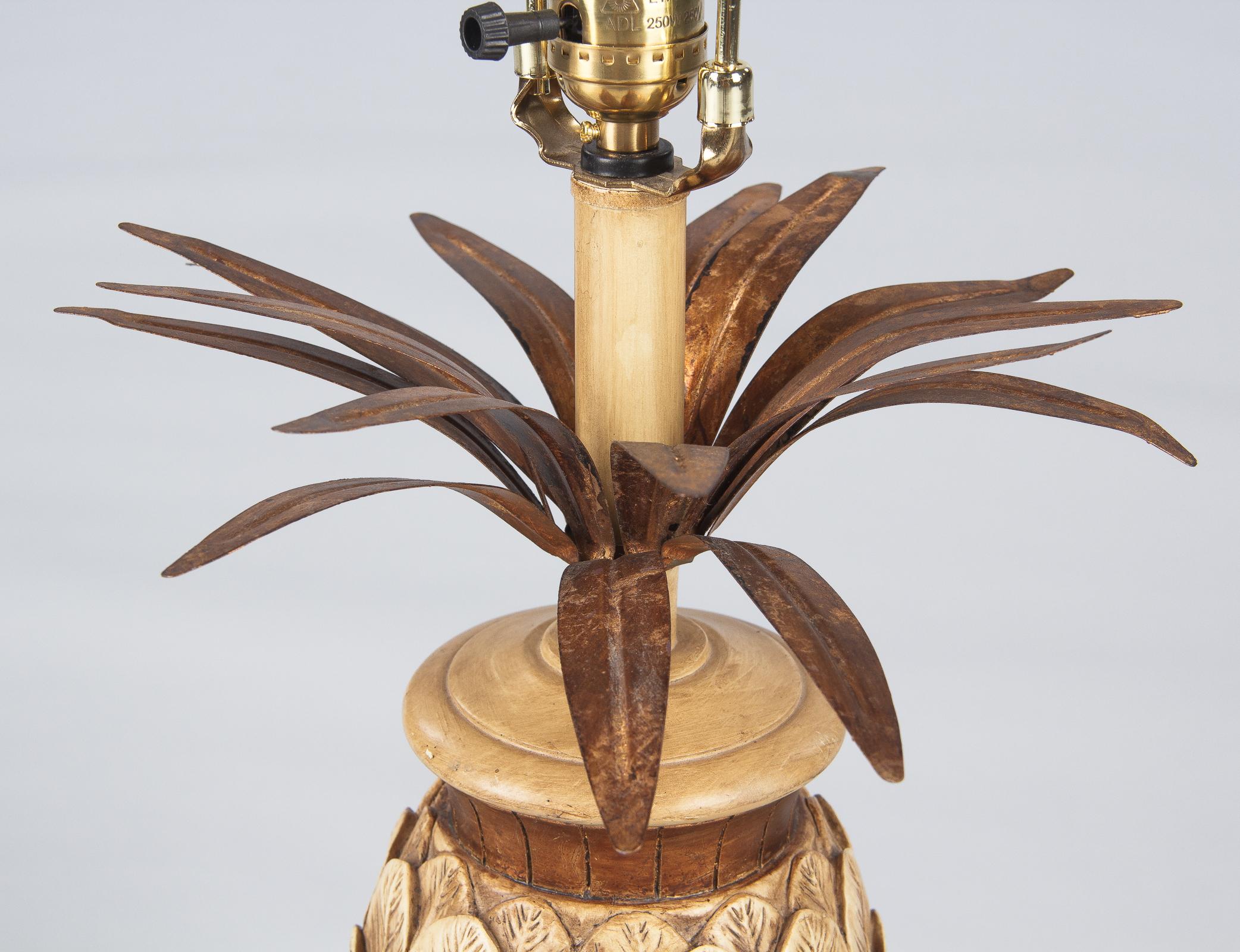 French Midcentury Pineapple Lamp in the Style of Maison Jansen, 1960s 7