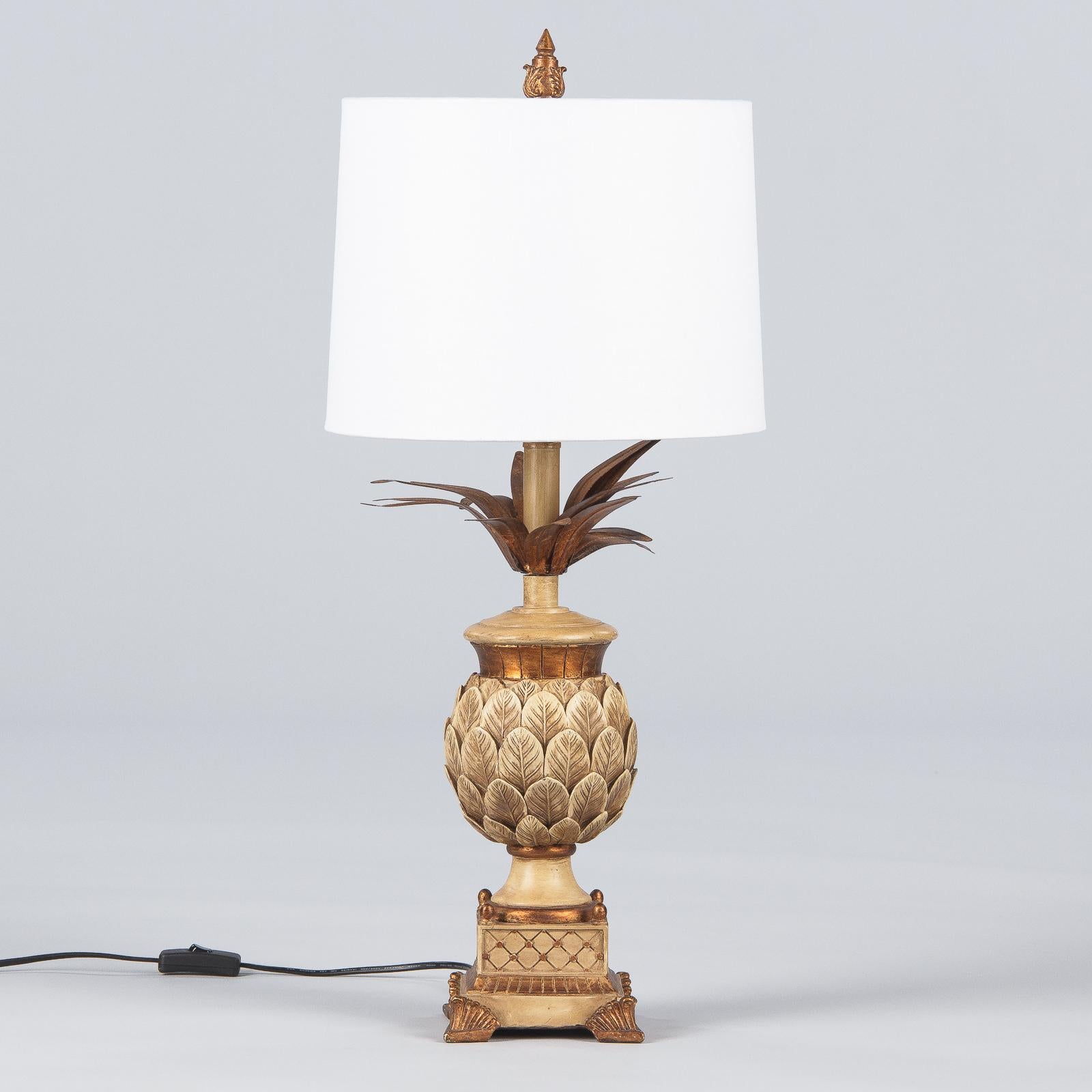 French Midcentury Pineapple Lamp in the Style of Maison Jansen, 1960s 5