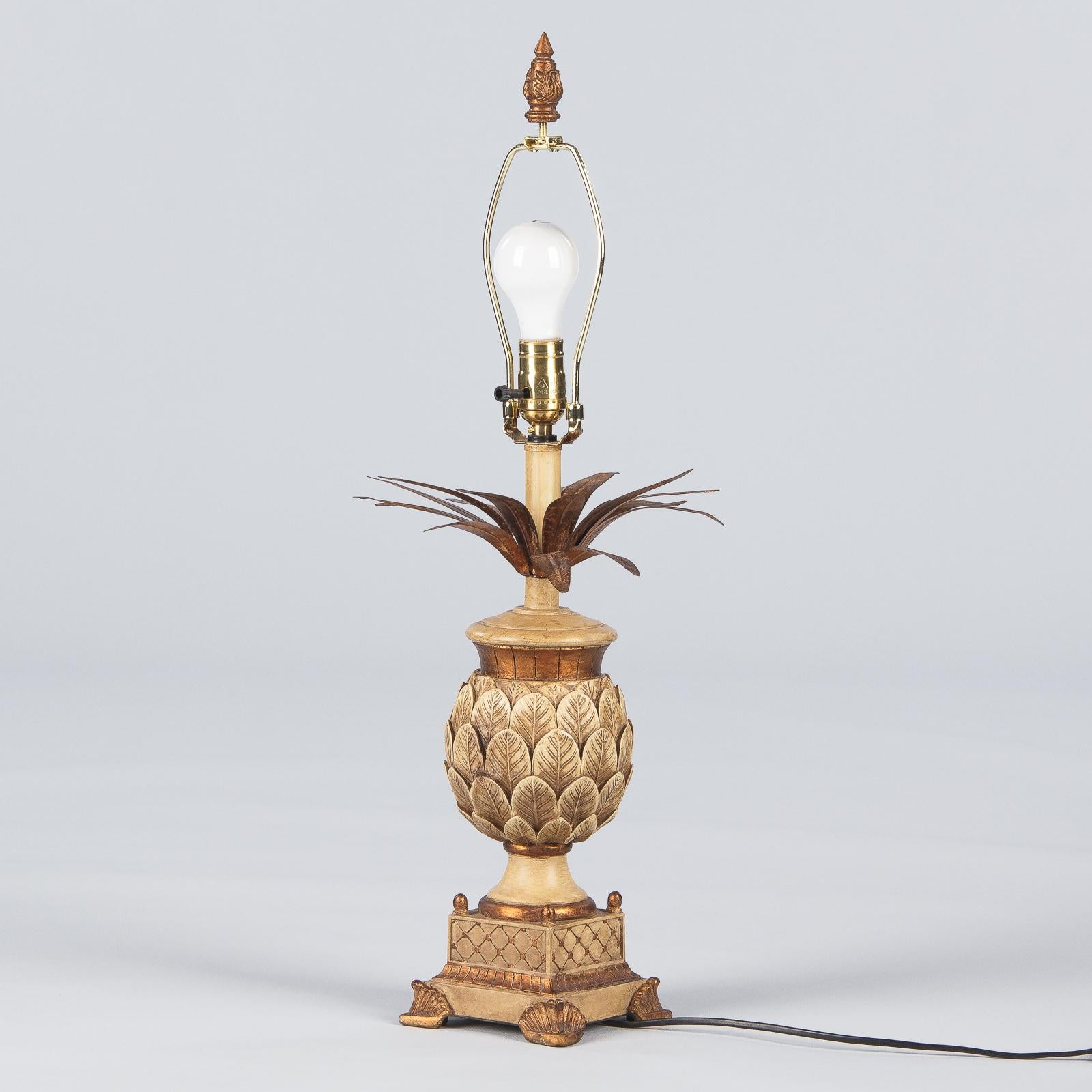 French Midcentury Pineapple Lamp in the Style of Maison Jansen, 1960s 6
