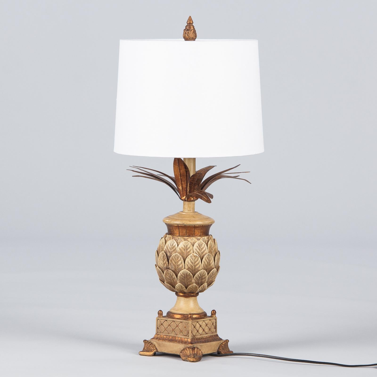 Mid-20th Century French Midcentury Pineapple Lamp in the Style of Maison Jansen, 1960s