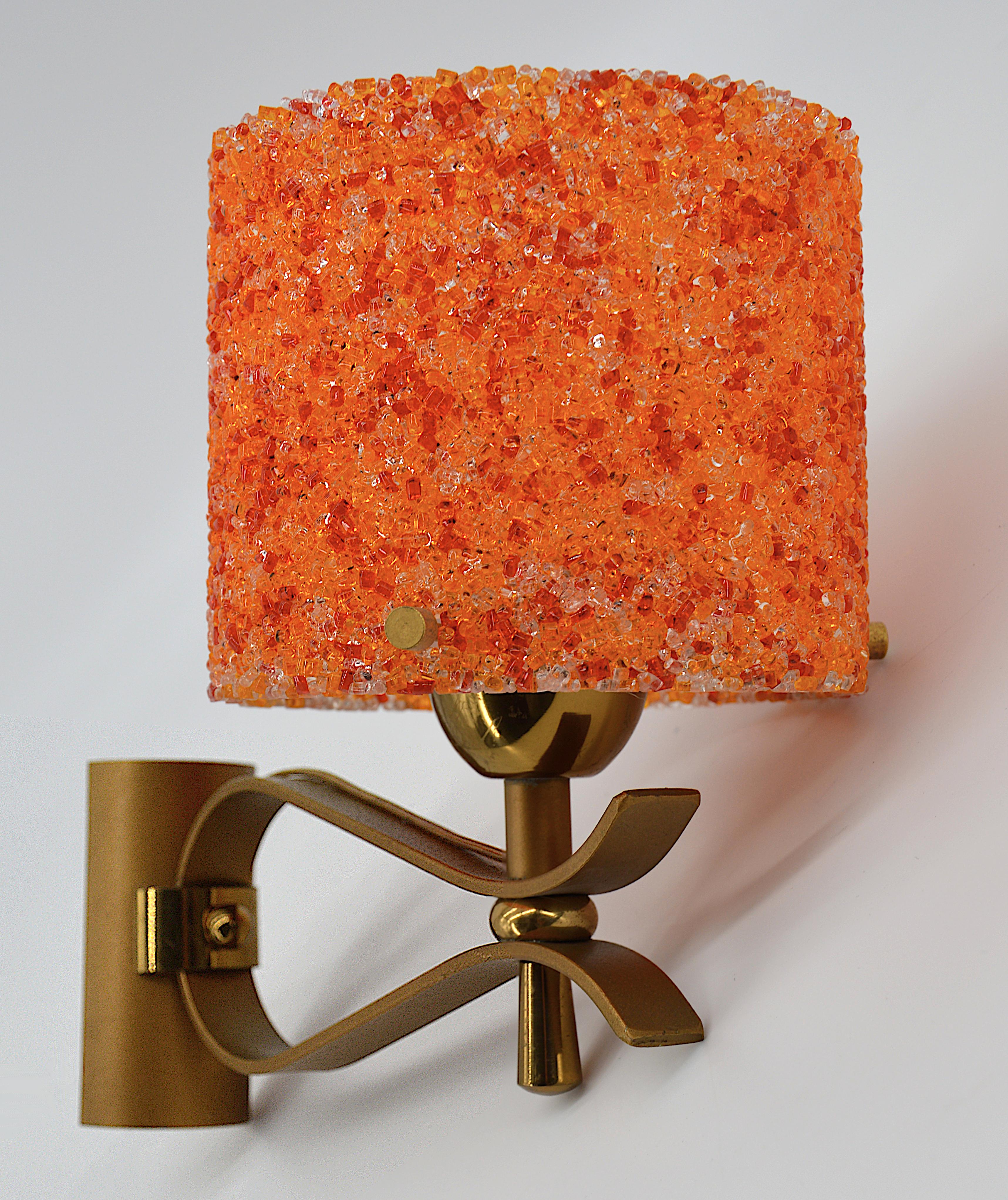Mid-Century Modern French Midcentury Pop Art Wall Sconces, Late 1960s For Sale