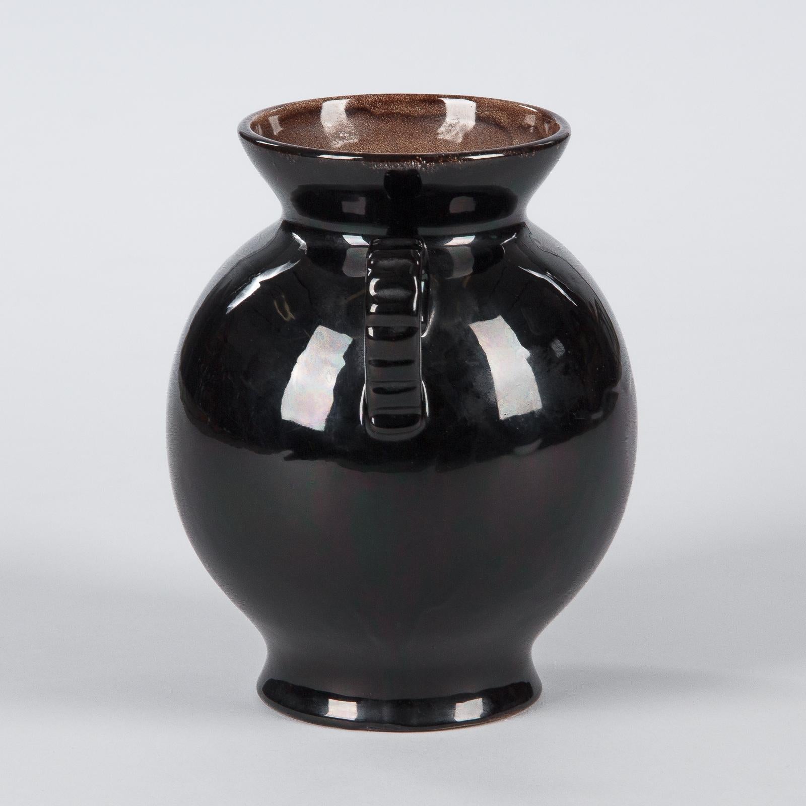 French Midcentury Quimper Ceramic Vase from Keraluc Pottery Studio, 1950s 4
