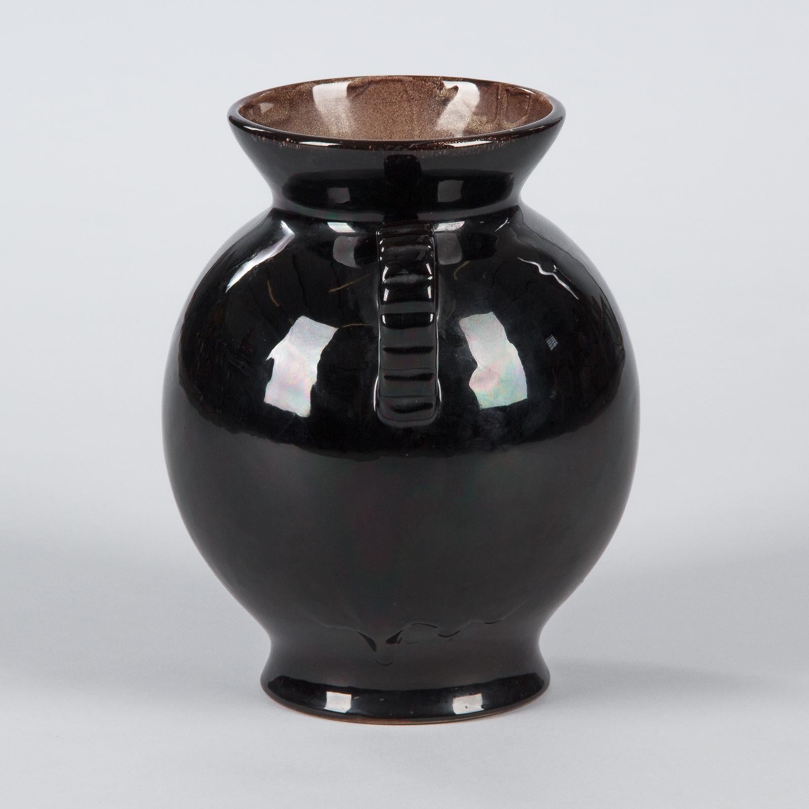 Mid-20th Century French Midcentury Quimper Ceramic Vase from Keraluc Pottery Studio, 1950s