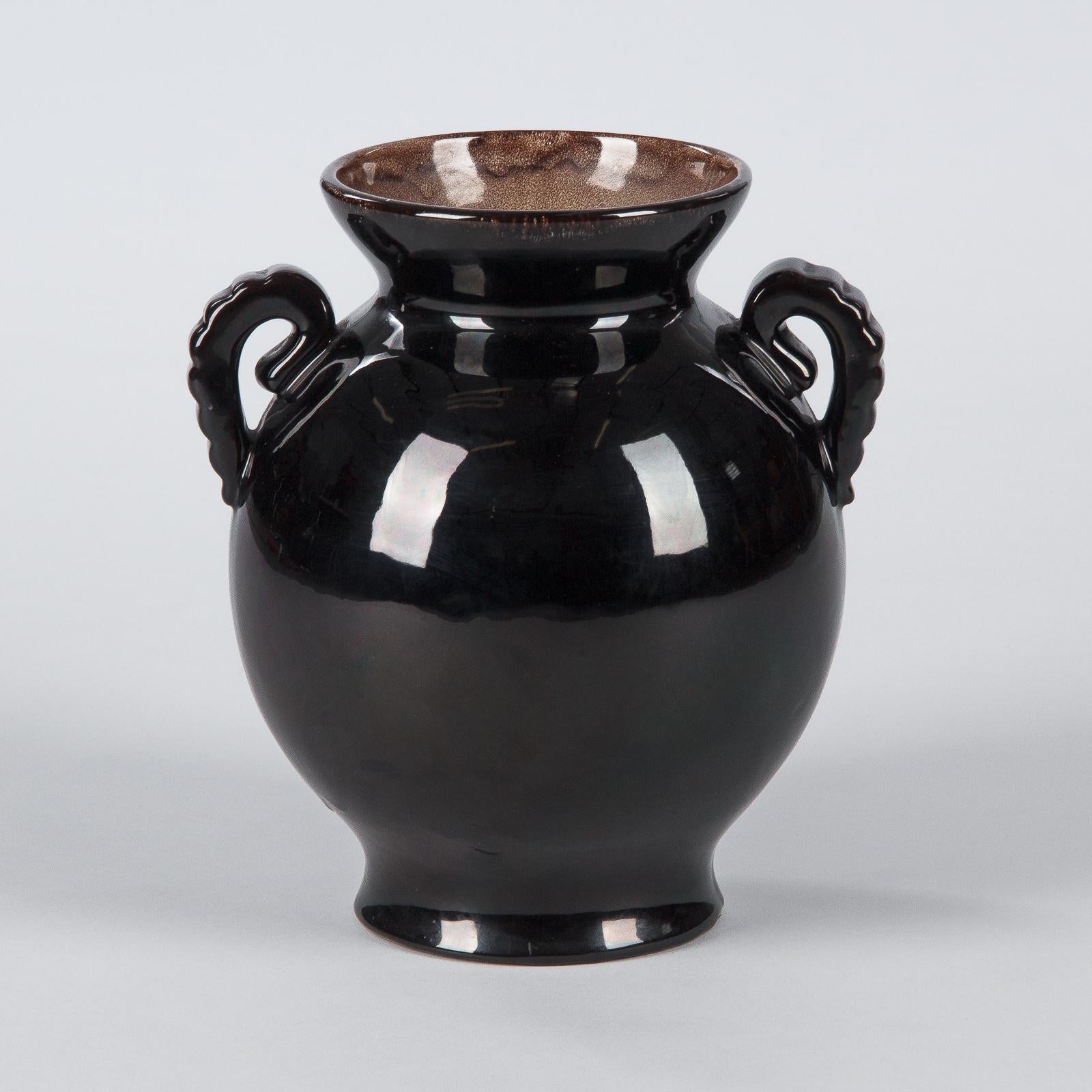 French Midcentury Quimper Ceramic Vase from Keraluc Pottery Studio, 1950s 1