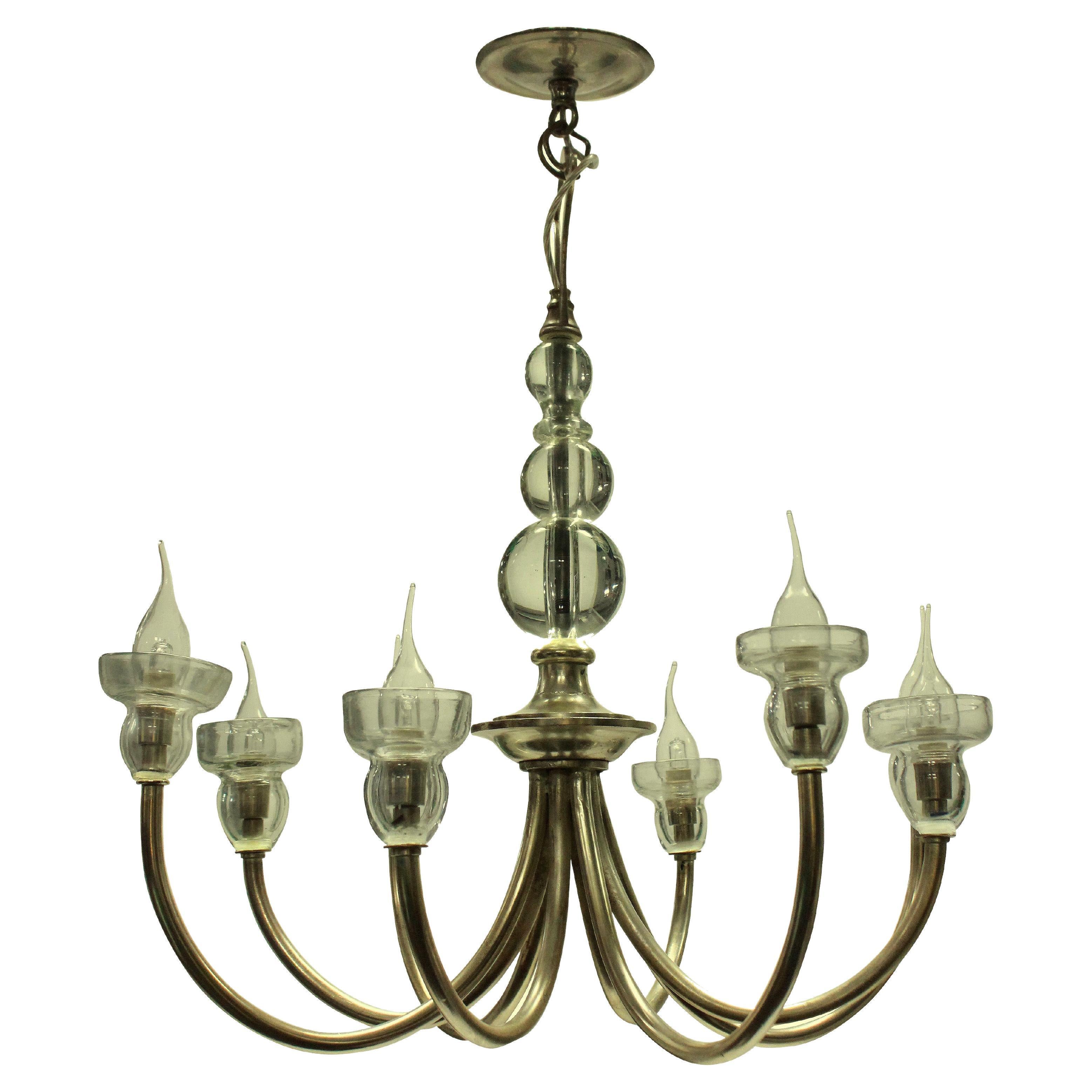 French Midcentury Chandelier For Sale at 1stDibs
