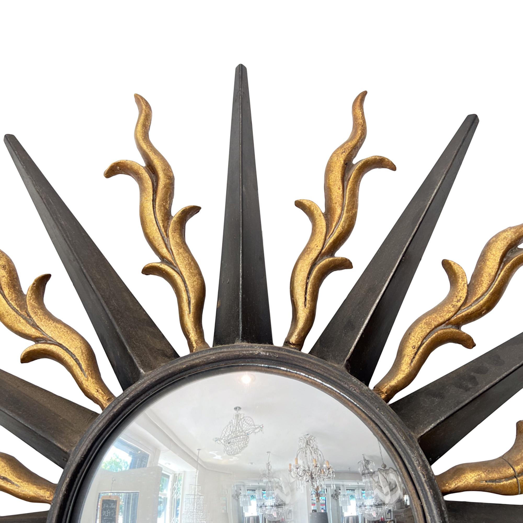 Mid-Century Modern French Midcentury Sunburst Mirror
