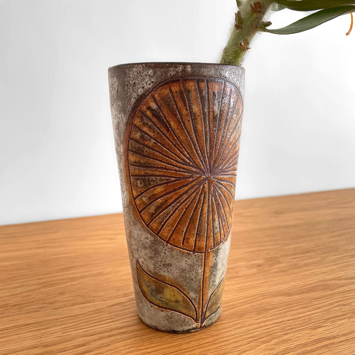 Ceramic French Midcentury Vase by Alexandre Kostanda   For Sale