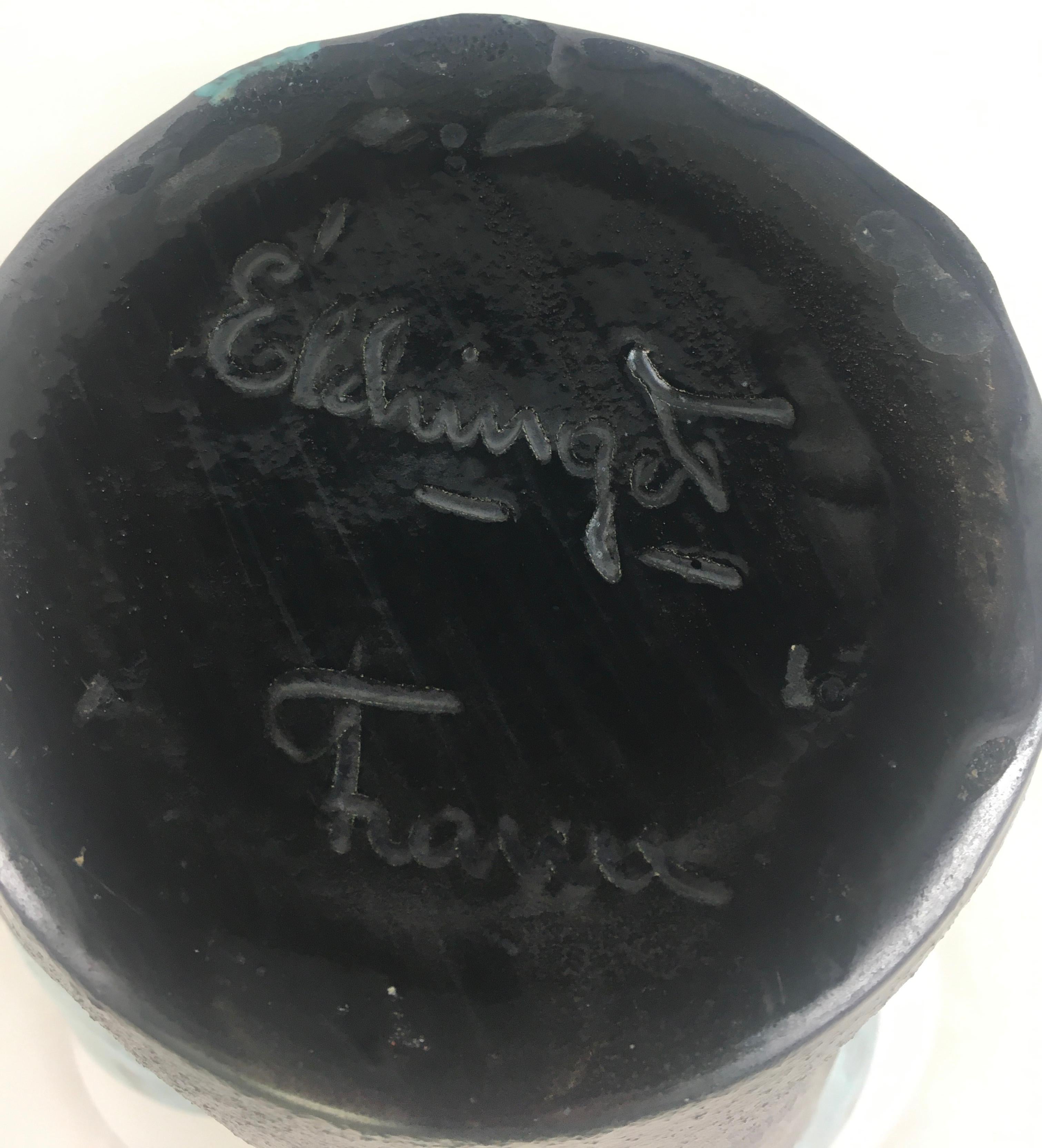 Mid-Century Modern French Midcentury Vase Signed Elchinger, circa 1950