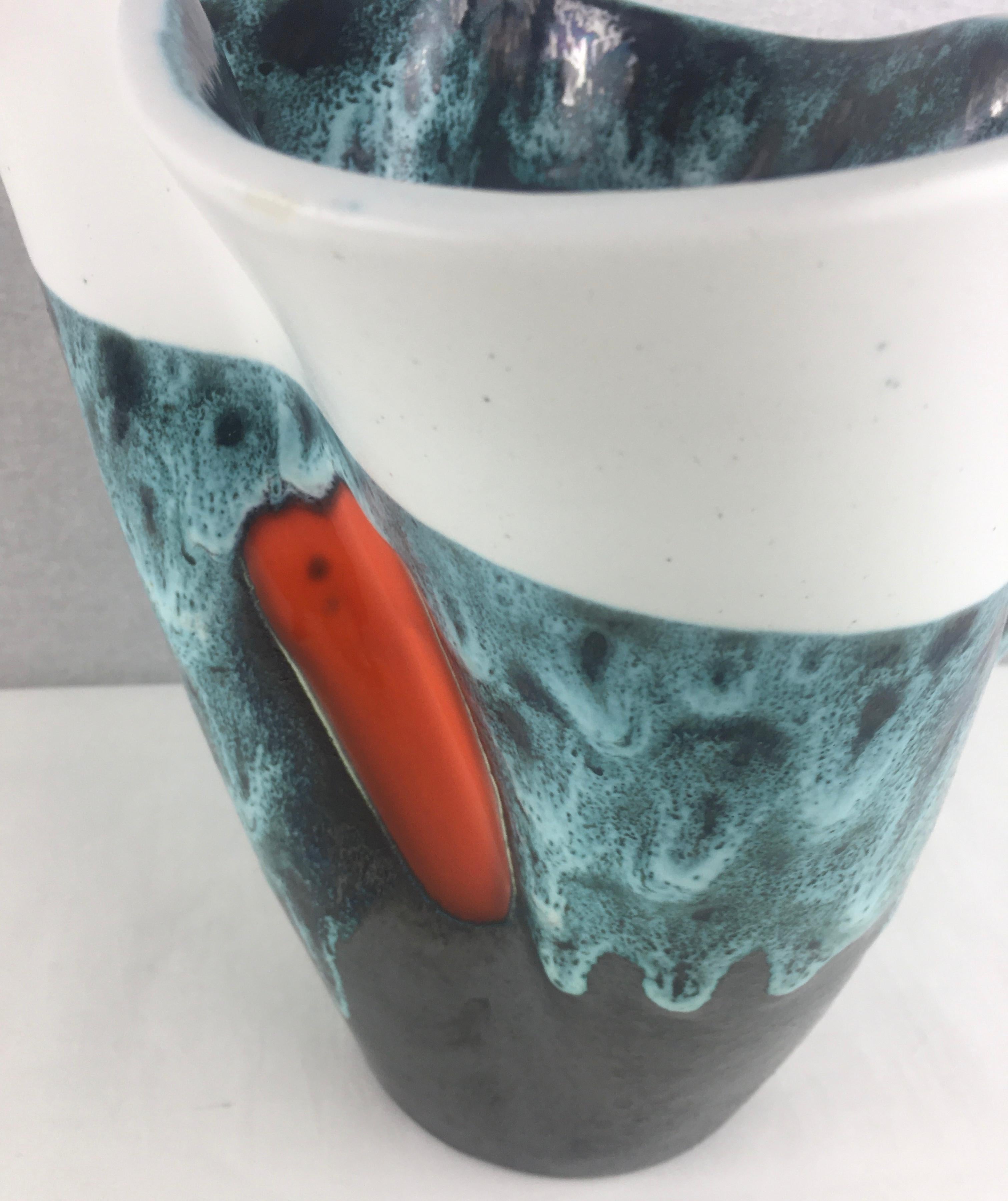 French Midcentury Vase Signed Elchinger, circa 1950 In Good Condition In Miami, FL