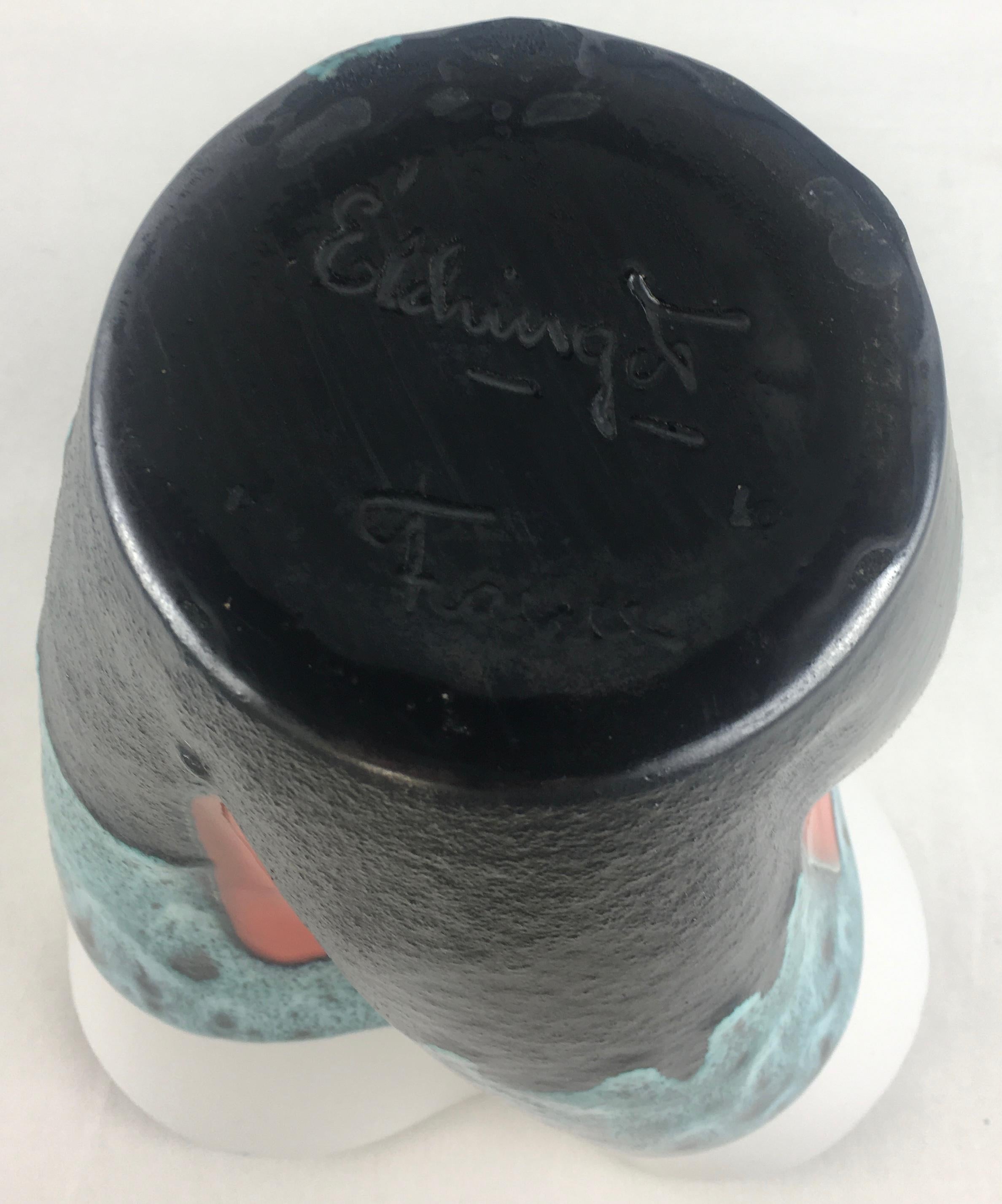 20th Century French Midcentury Vase Signed Elchinger, circa 1950