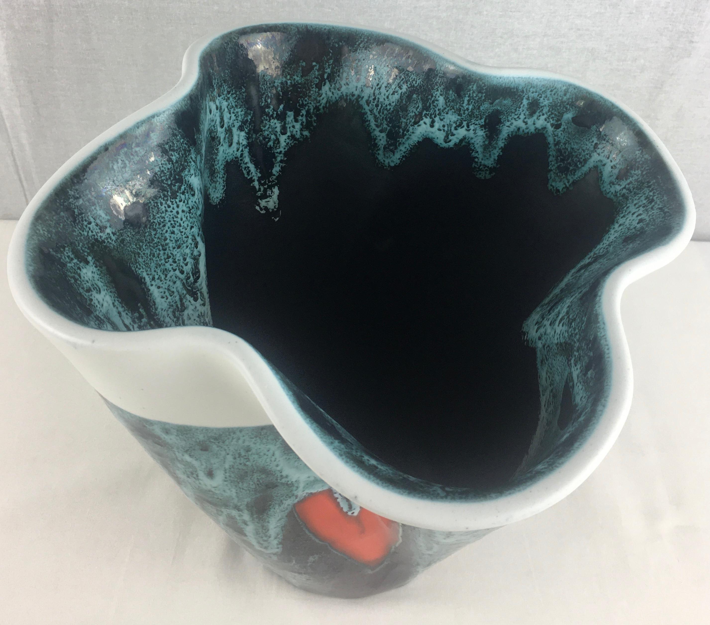 Ceramic French Midcentury Vase Signed Elchinger, circa 1950