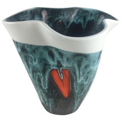 French Midcentury Vase Signed Elchinger, circa 1950