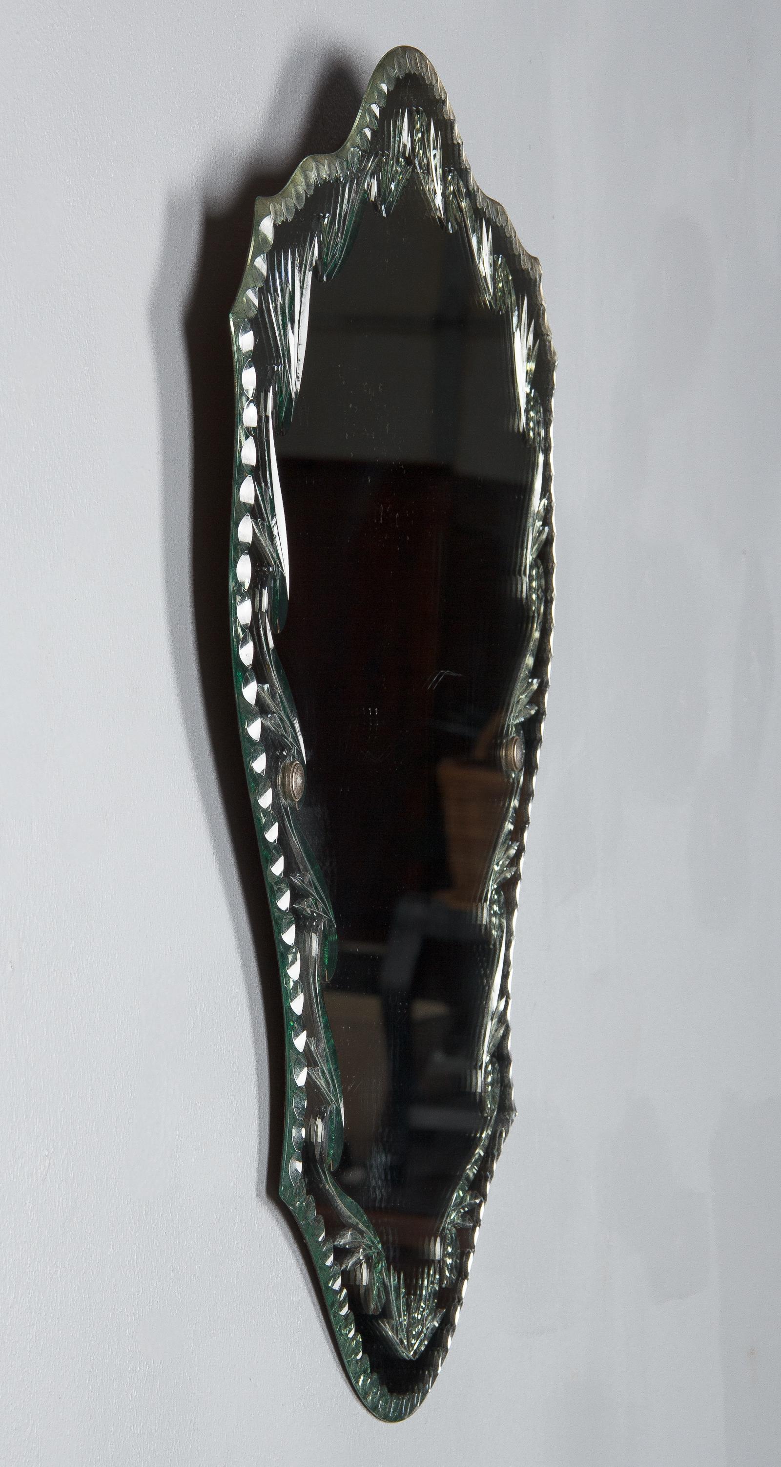 Mid-Century Modern French Midcentury Venetian Glass Mirror