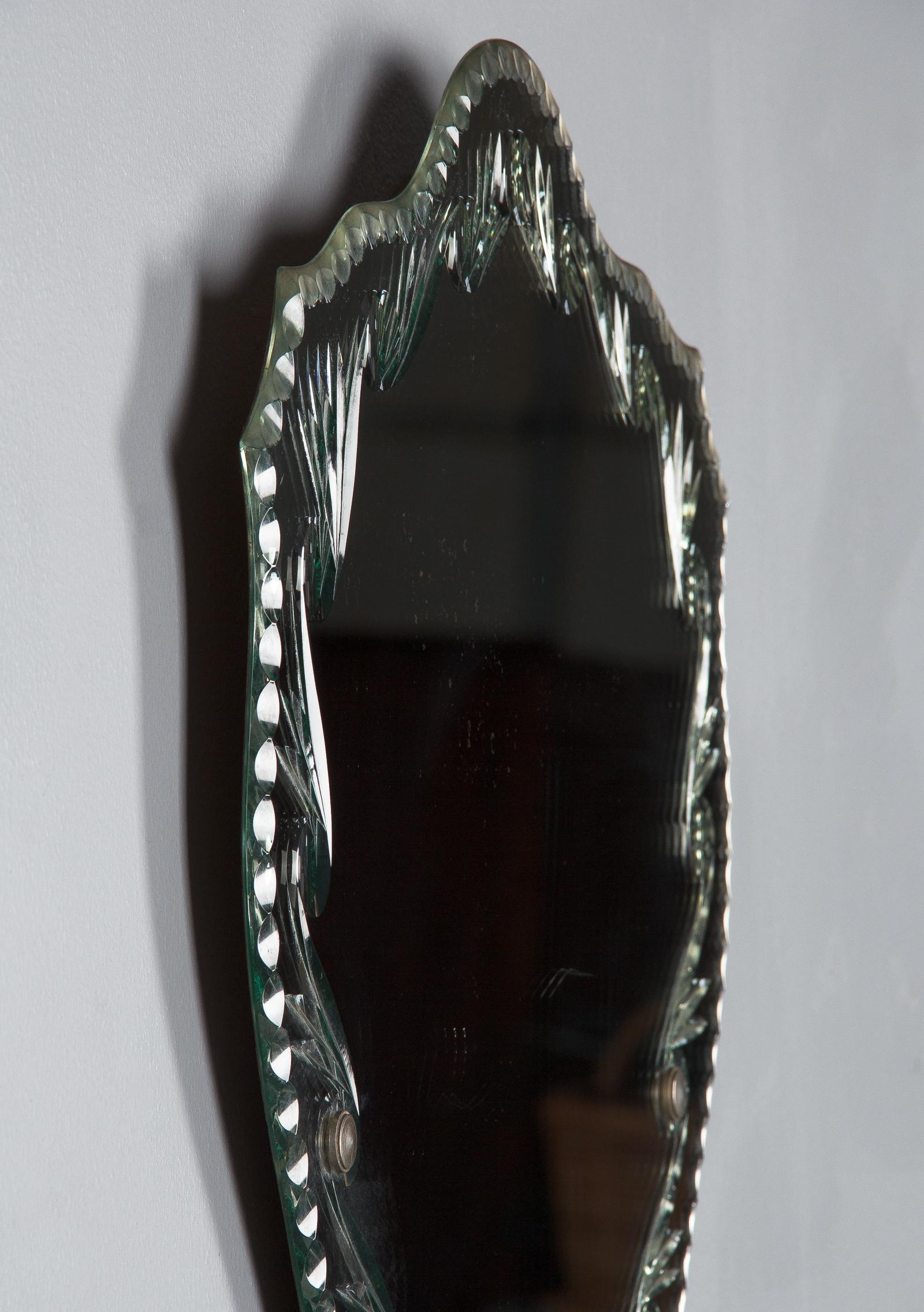 French Midcentury Venetian Glass Mirror 2
