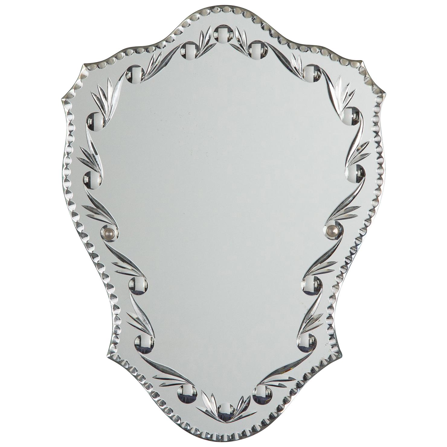 French Midcentury Venetian Glass Mirror