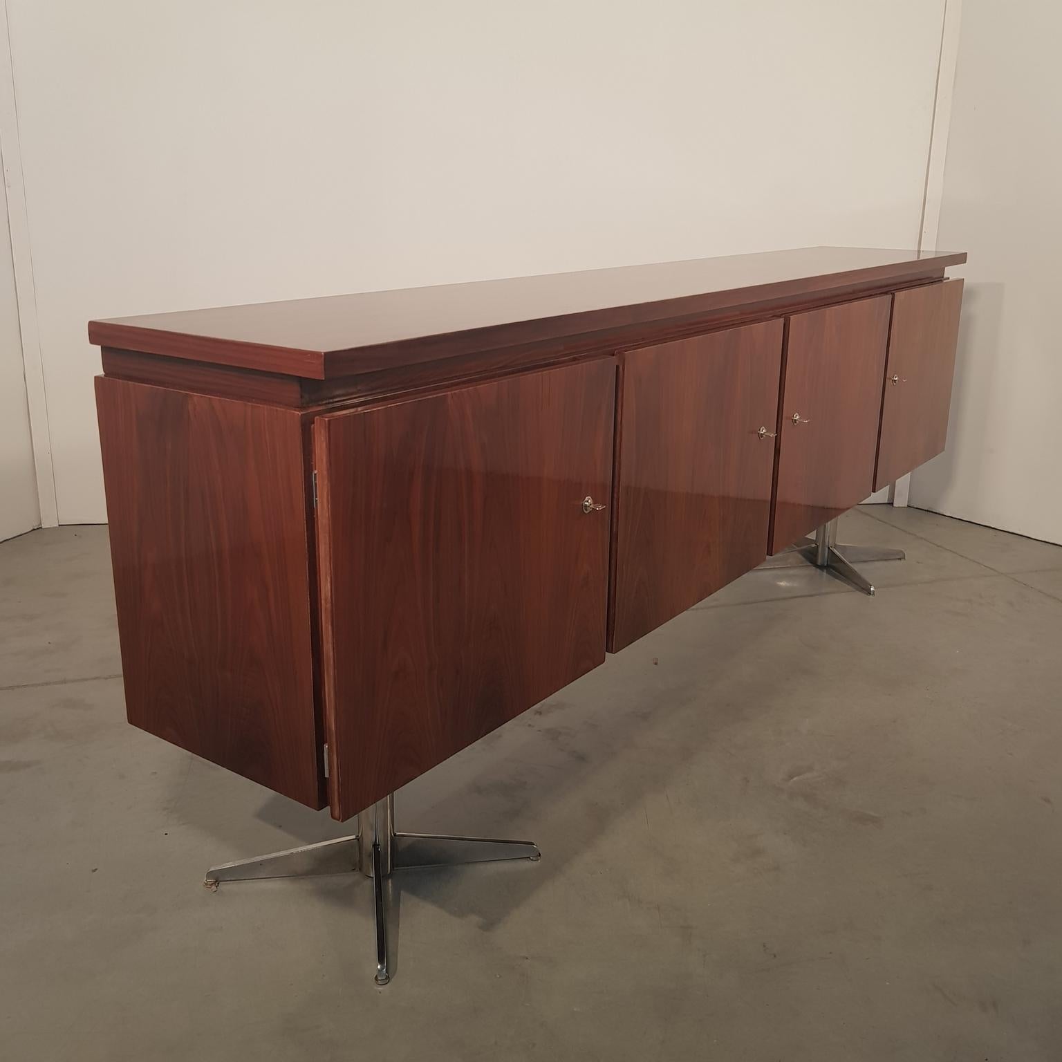 Mid-Century Modern French Midcentury Walnut Sideboard, 1970s For Sale