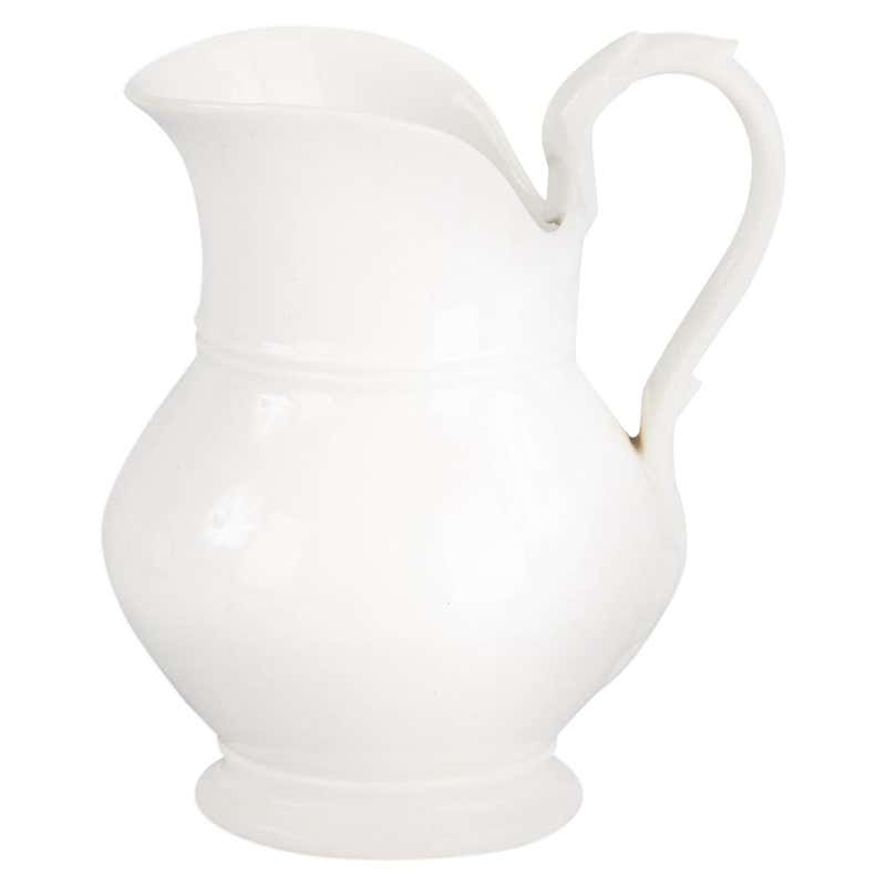 French Midcentury White Ceramic Pitcher, 1950s at 1stDibs | white ...