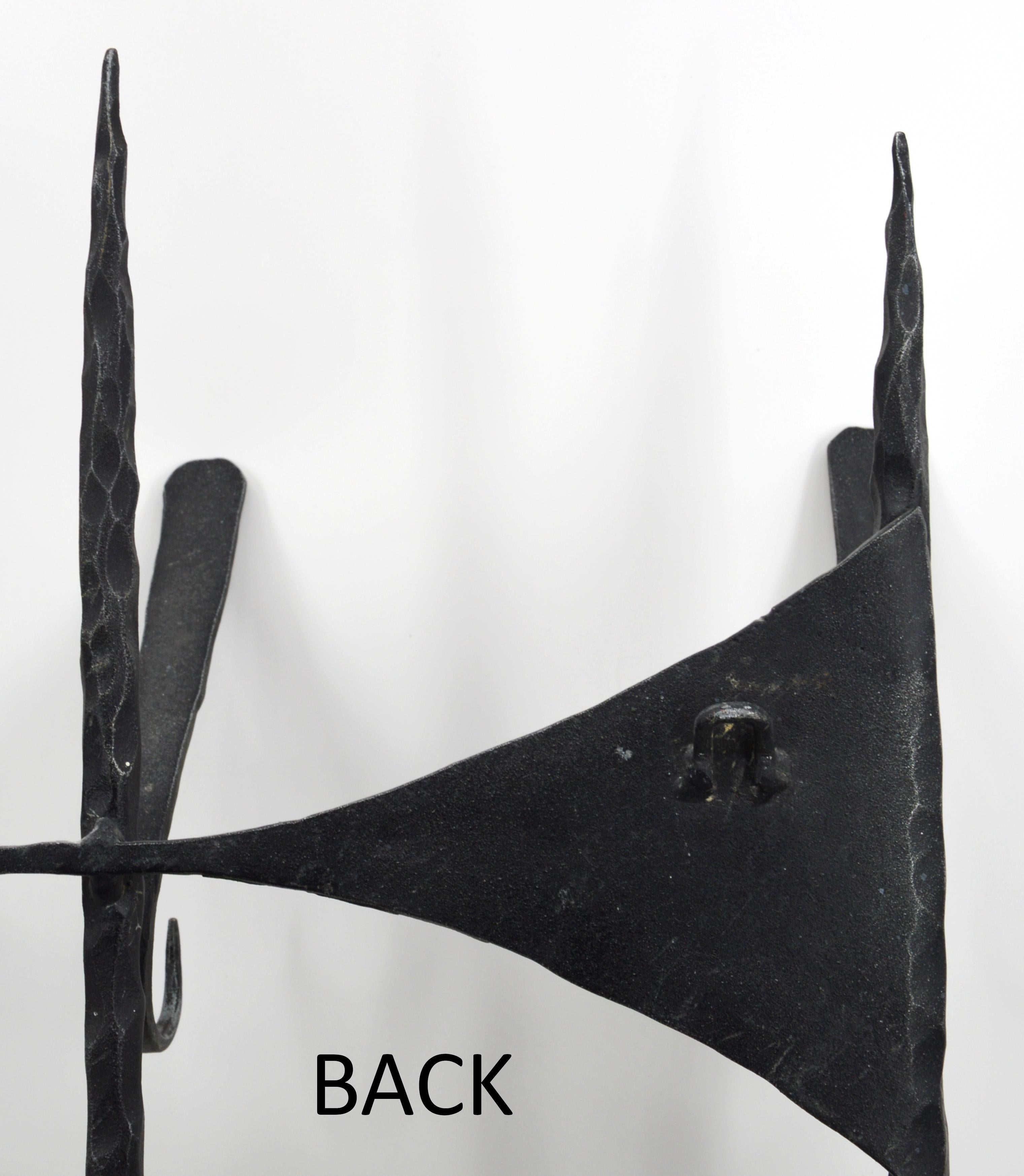 French Midcentury Wrought-Iron Coat-Rack, 1960s For Sale 4