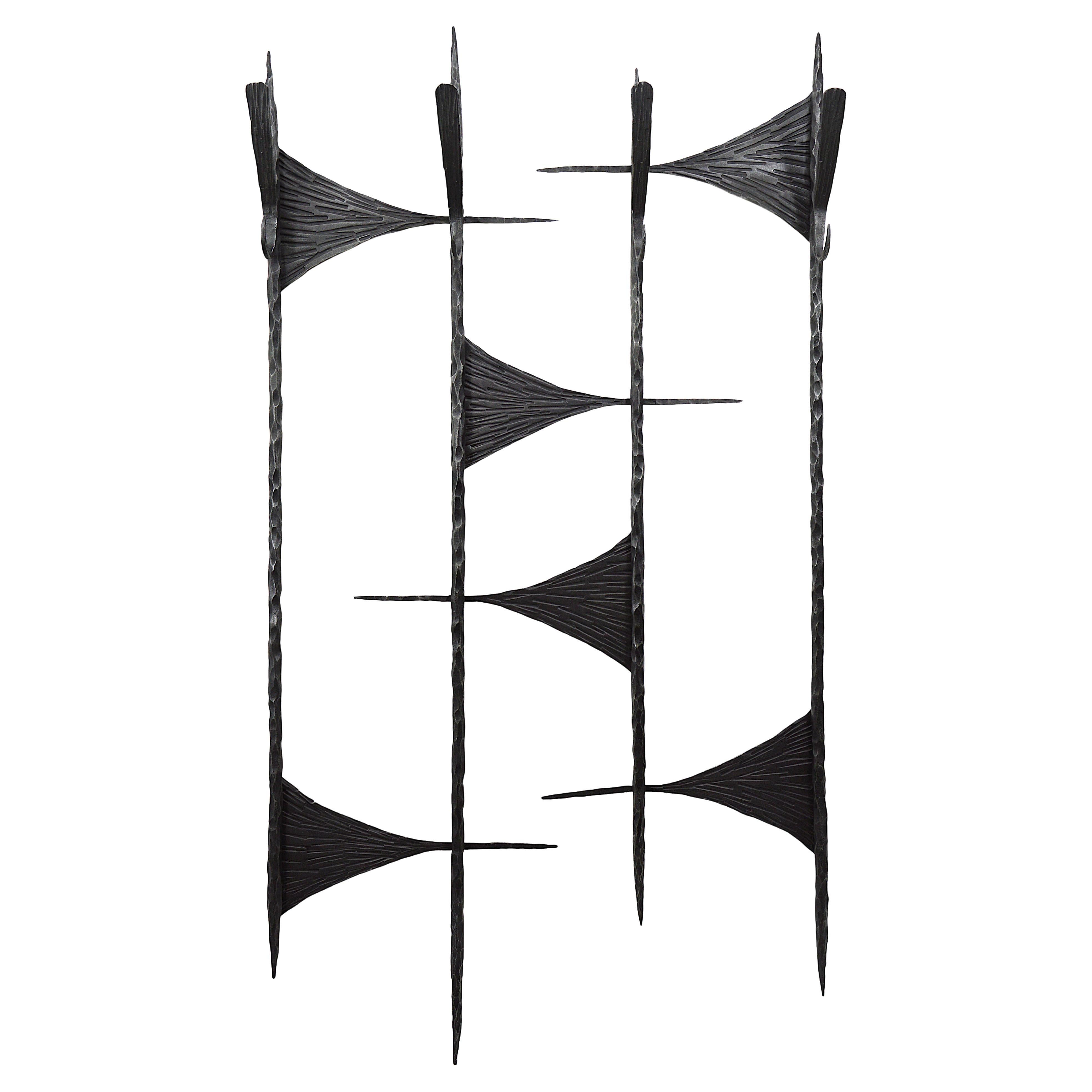 French Midcentury Wrought-Iron Coat-Rack, 1960s