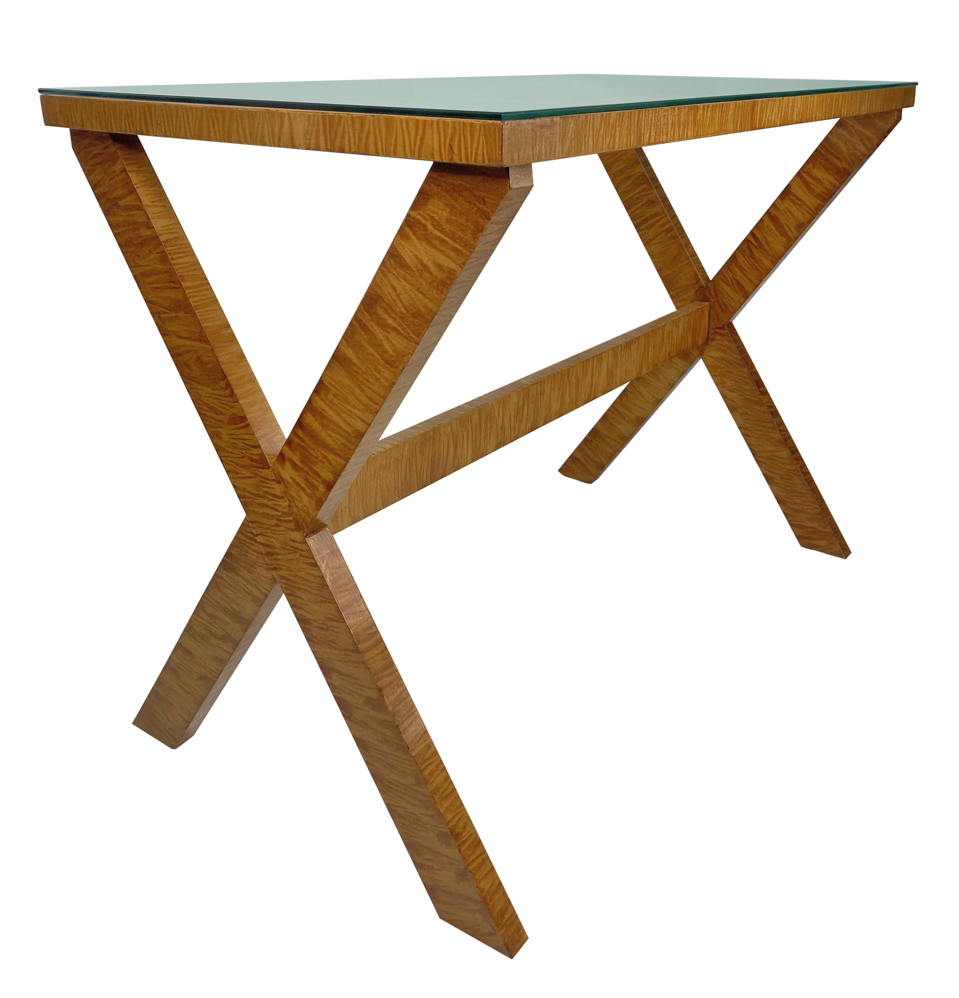 French MidcenturyFaux Bois Console Table In Good Condition For Sale In Kent, Dover