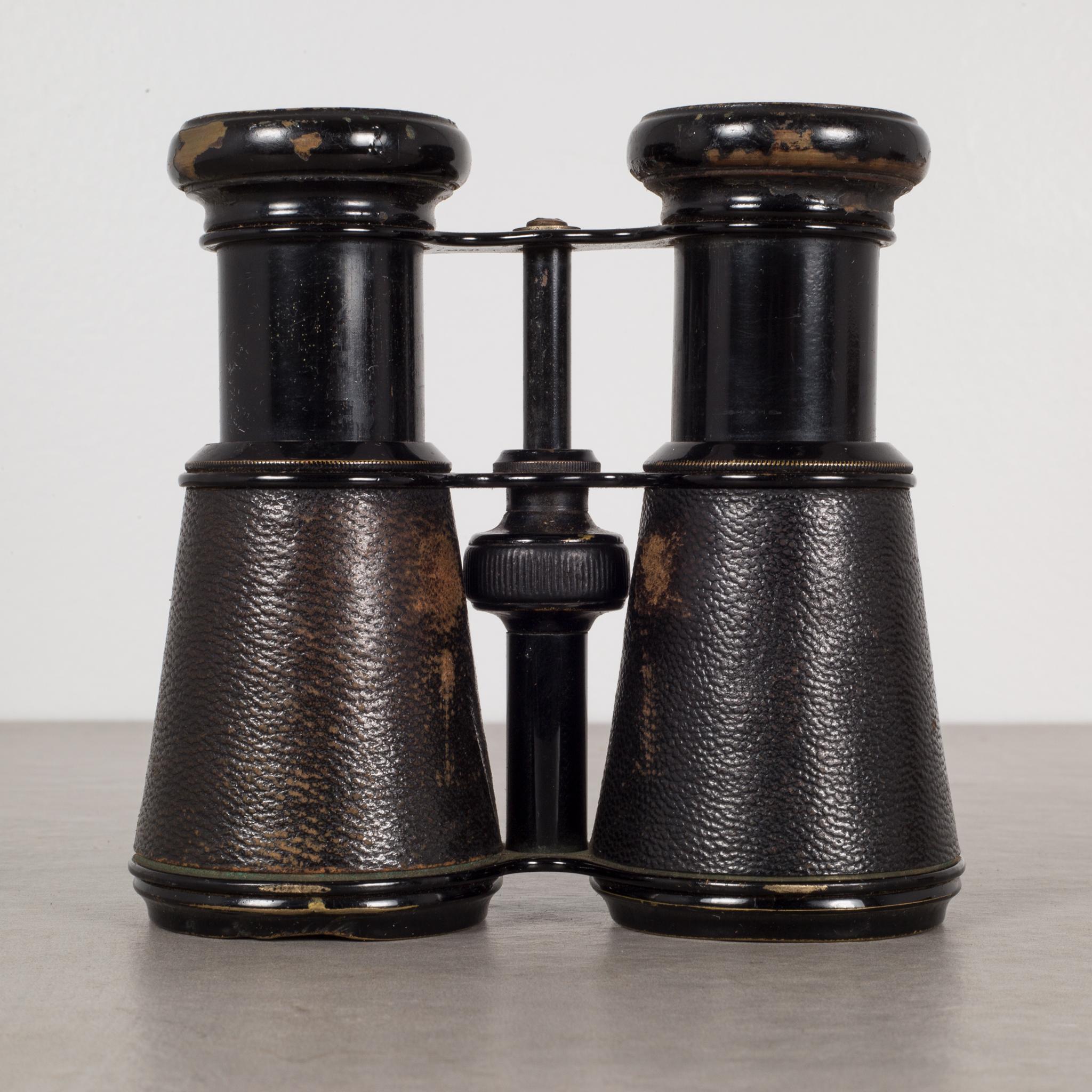 Industrial French Military Galilean Binoculars by Le Fils, circa 1880