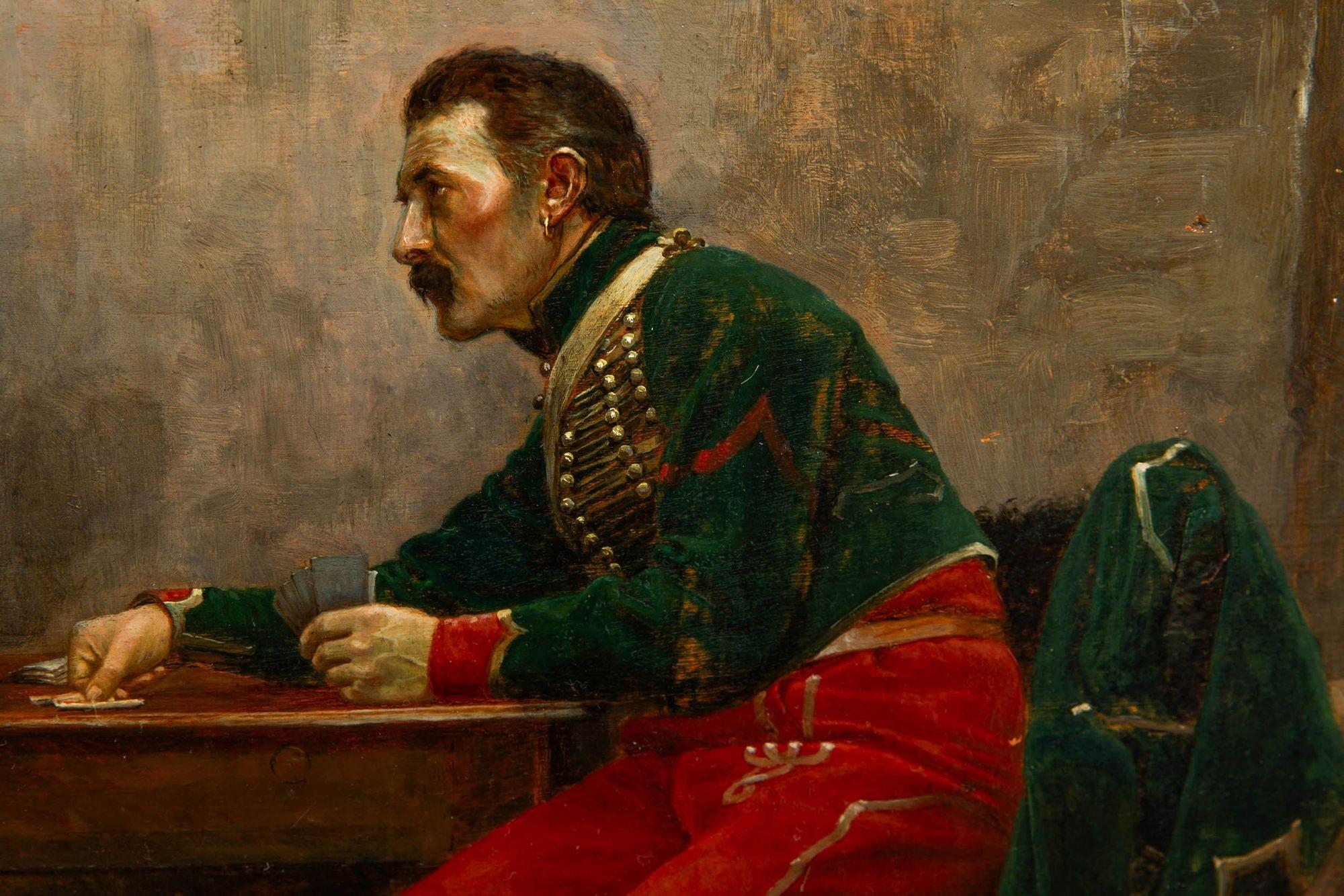 Pintura militar francesa Soldados Naipes de Jean Berne-Bellecour 3