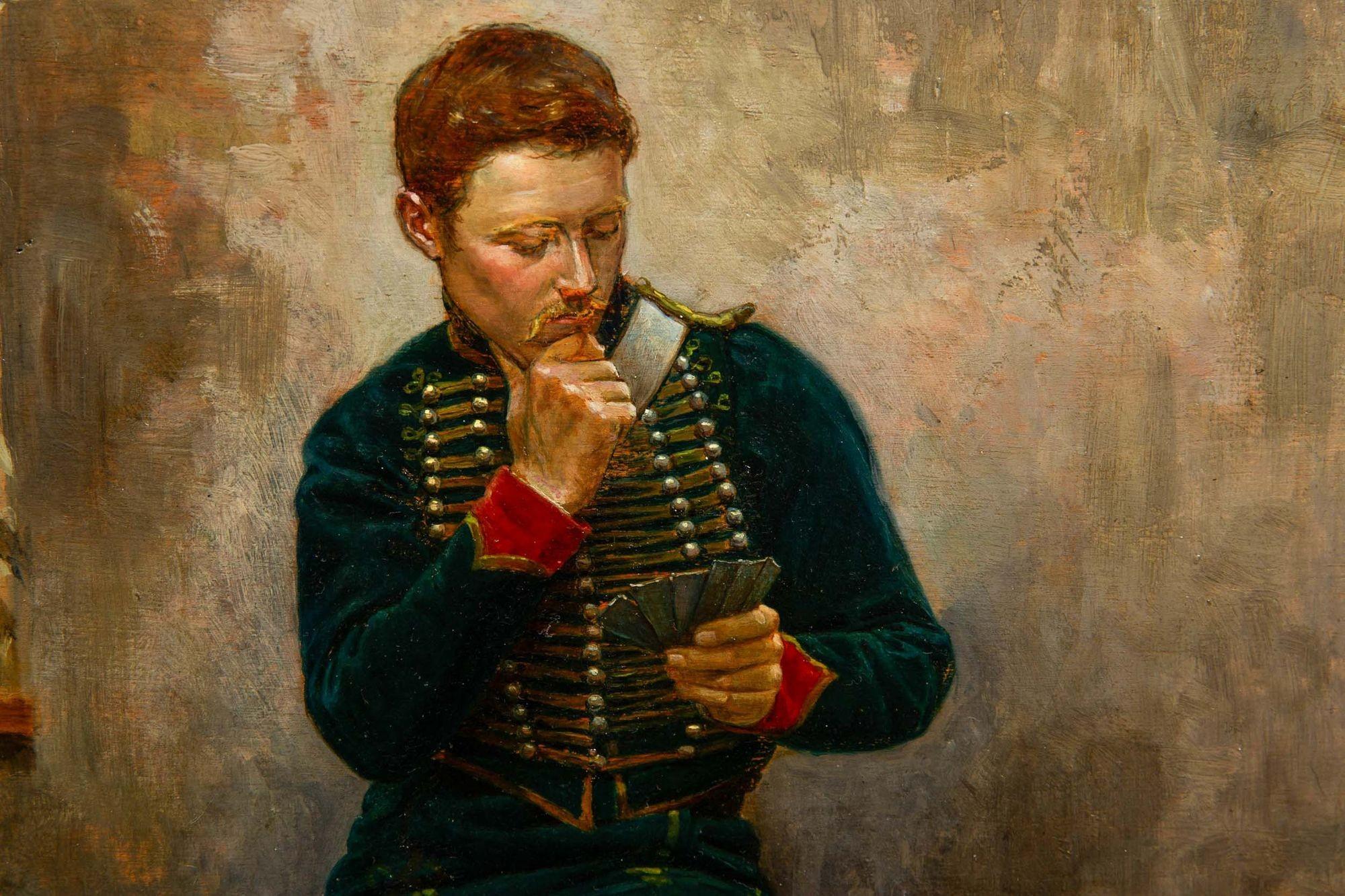 Pintura militar francesa Soldados Naipes de Jean Berne-Bellecour 4