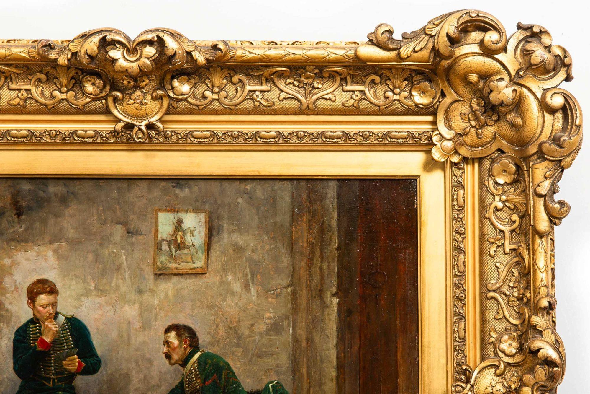Pintura militar francesa Soldados Naipes de Jean Berne-Bellecour 9