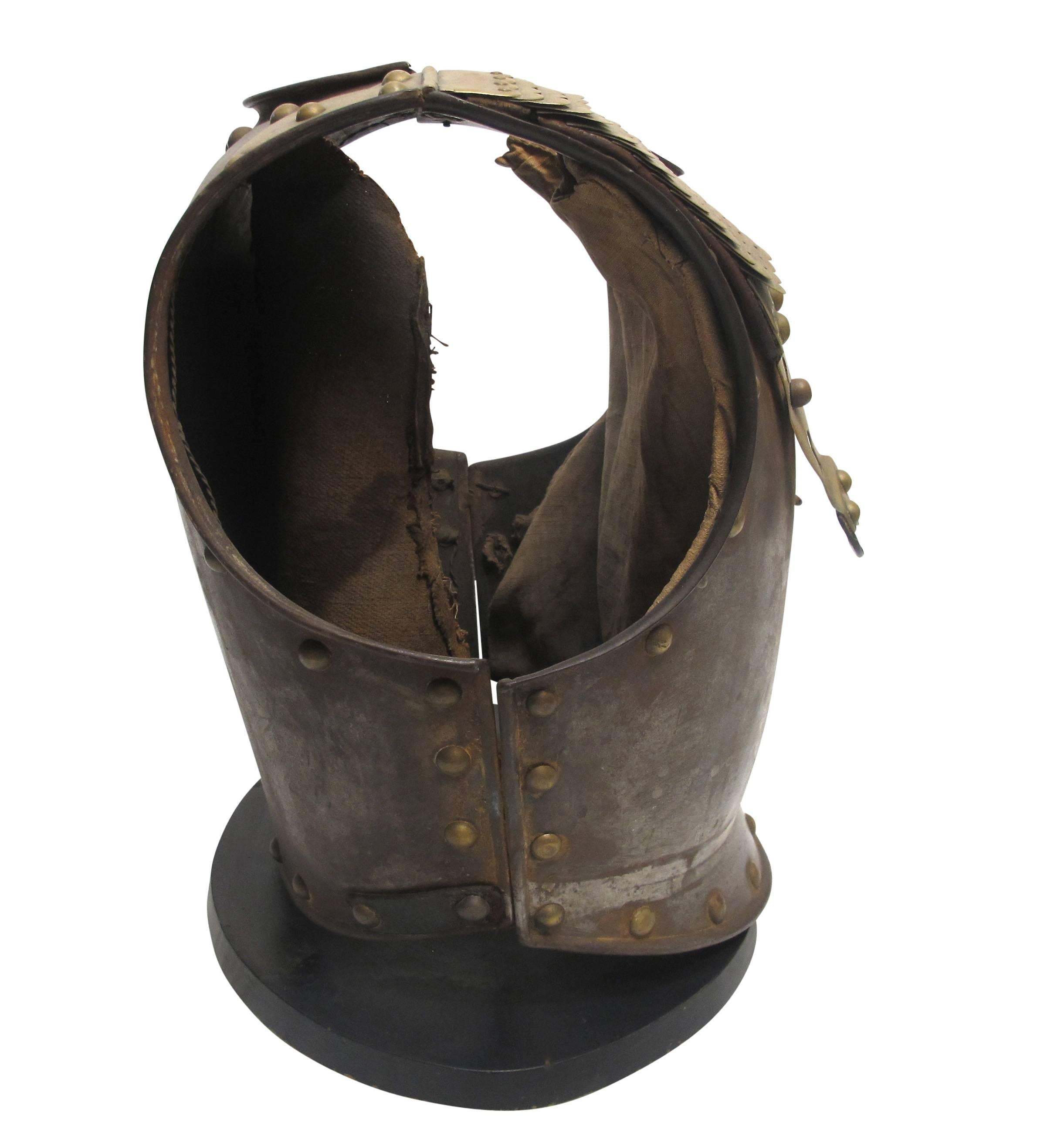 French Military Steel and Brass Armor, Late 18th-Early 19th Century For Sale 4