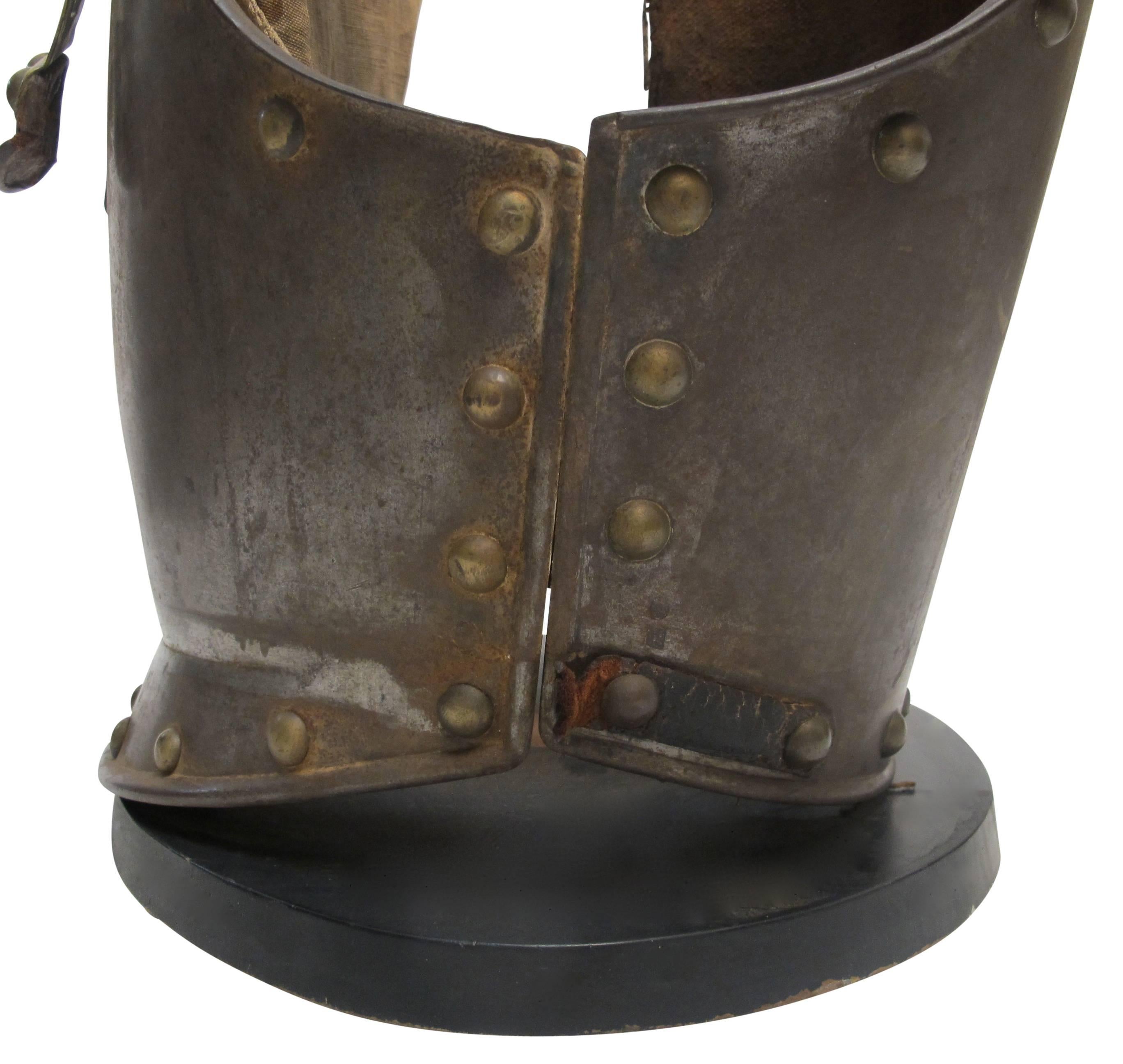 French Military Steel and Brass Armor, Late 18th-Early 19th Century For Sale 5