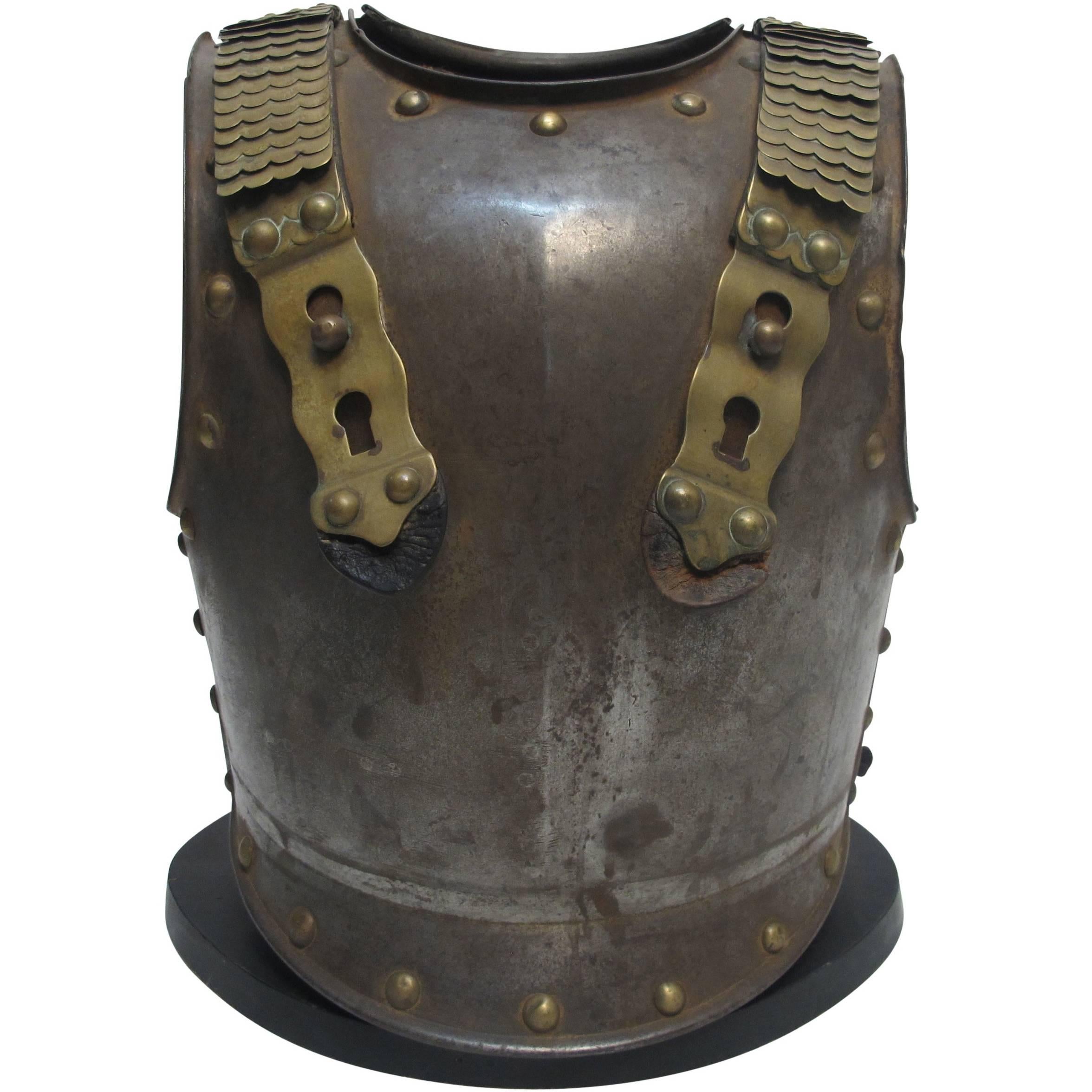 French Military Steel and Brass Armor, Late 18th-Early 19th Century For Sale