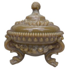 French Milk Glass Candy Jar Circa 1930