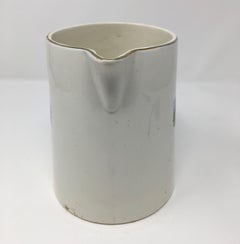 French Milk Pitcher with Cow Motif, Digoin & Sarreguemines