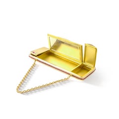 French Minaudière Vanity Case Ruby and Yellow Gold 18K